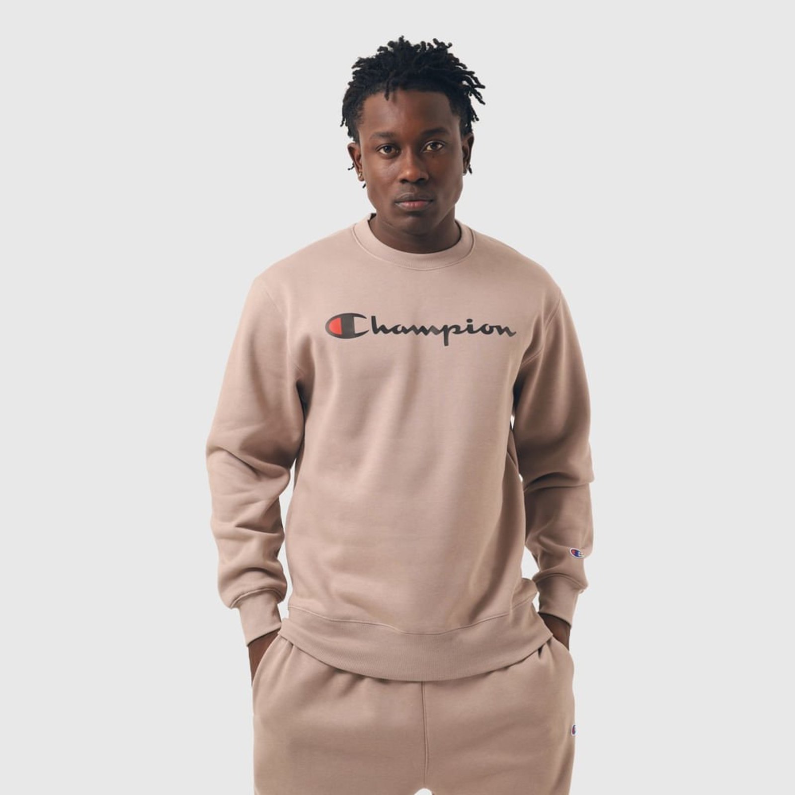 MOLETOM CHAMPION ATHLETIC CREWNECK LOGO SCRIPT INK