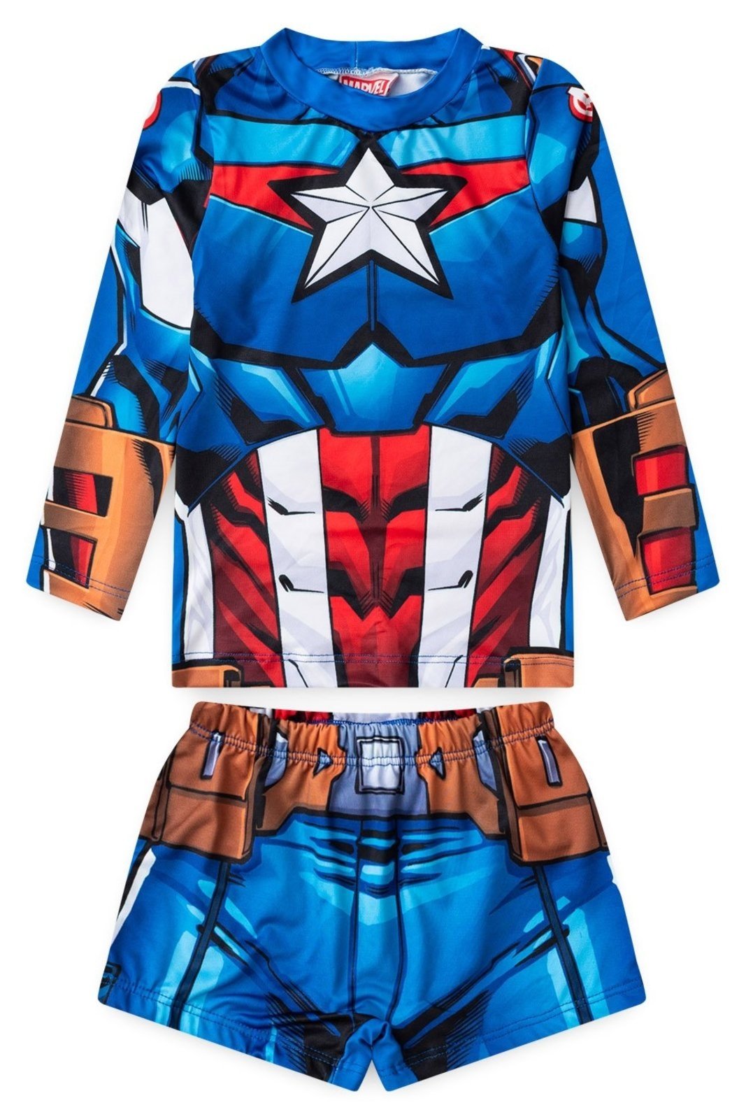 Conjunto Disney Masculino Praia Capitão América Azul Royal