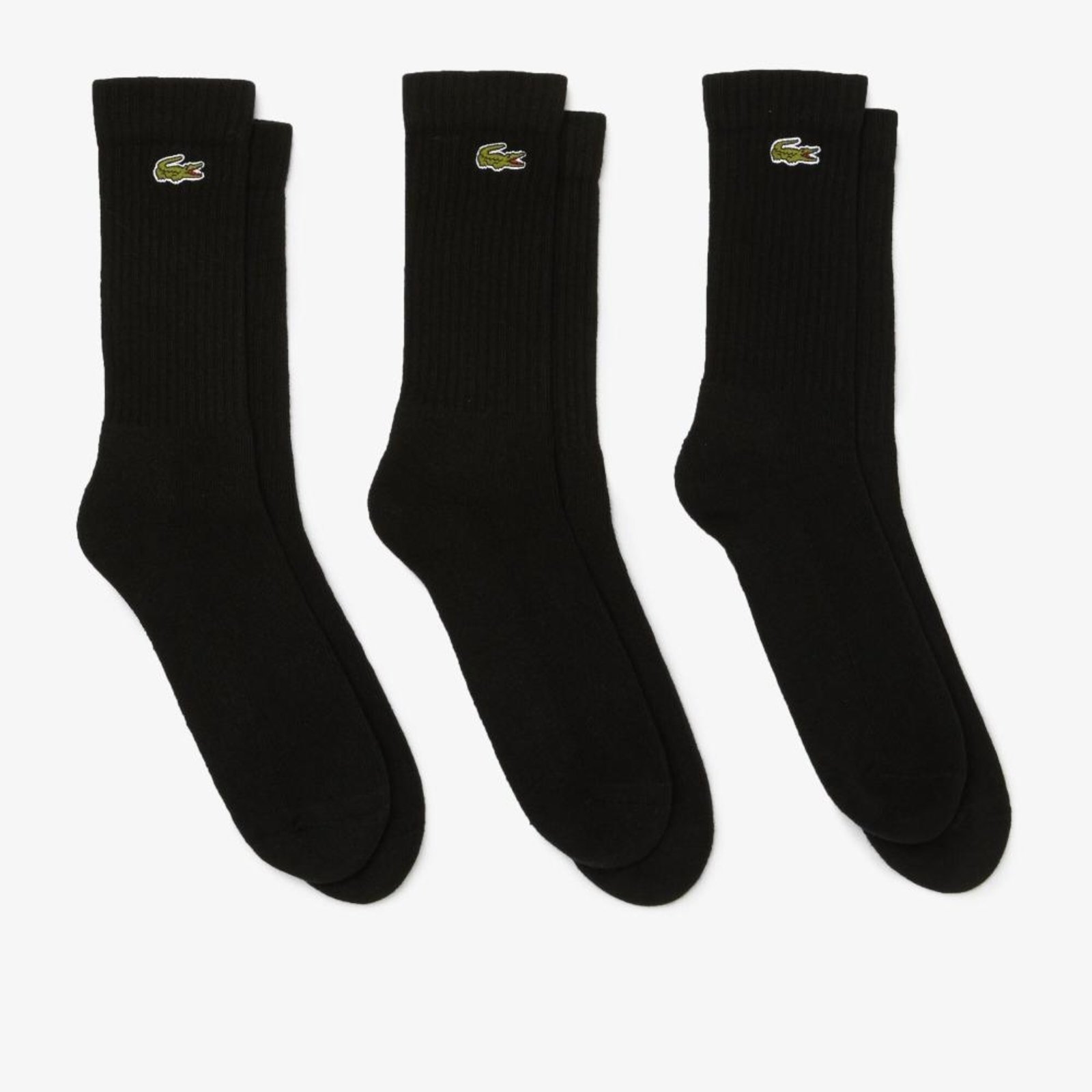 Vista 2 Lacoste Pack Com Três Meias Masculinas De Cano Longo Sport Lacoste preto