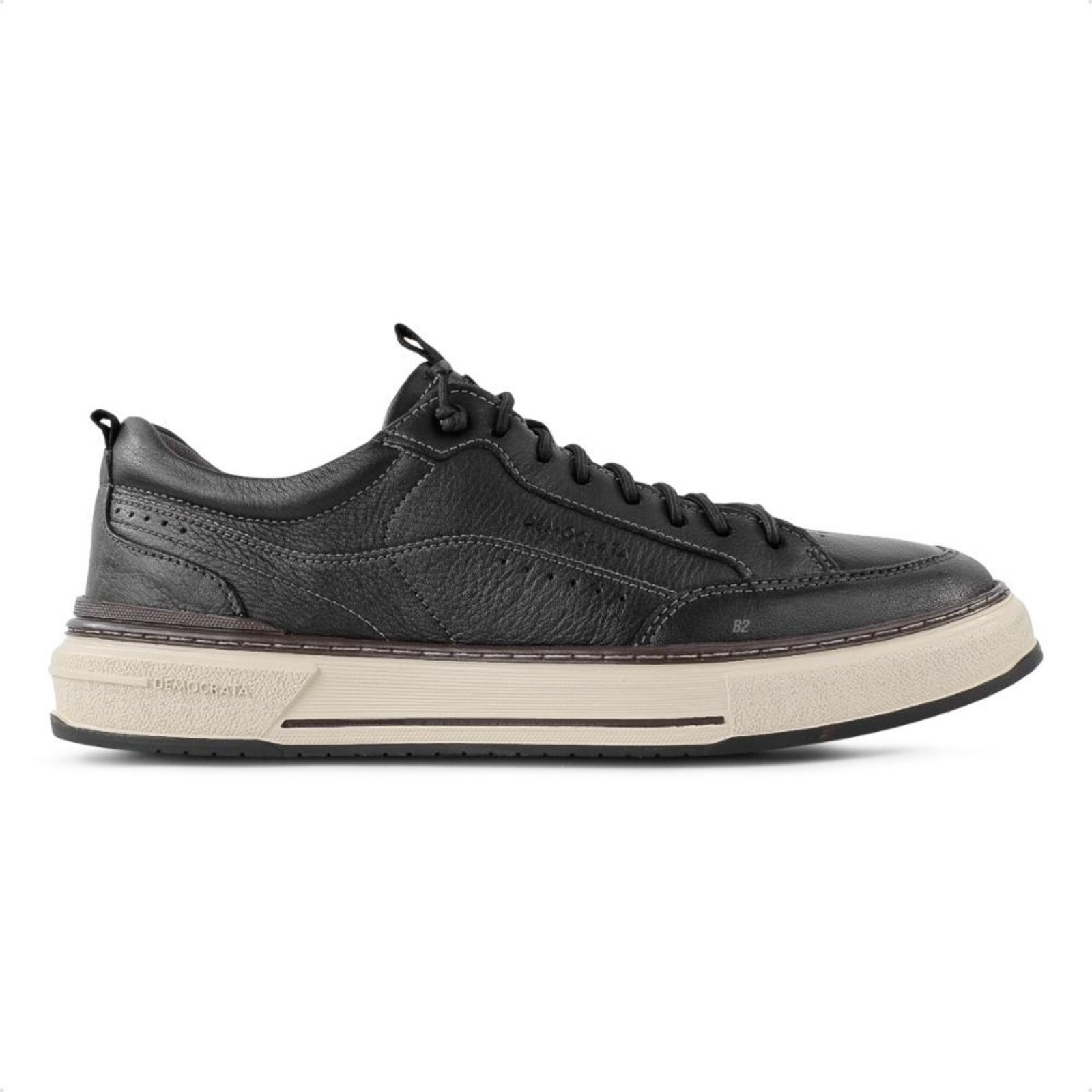 Vista 2 Sapatênis Democrata Denim Foster Masculino Preto DEMOCRATA