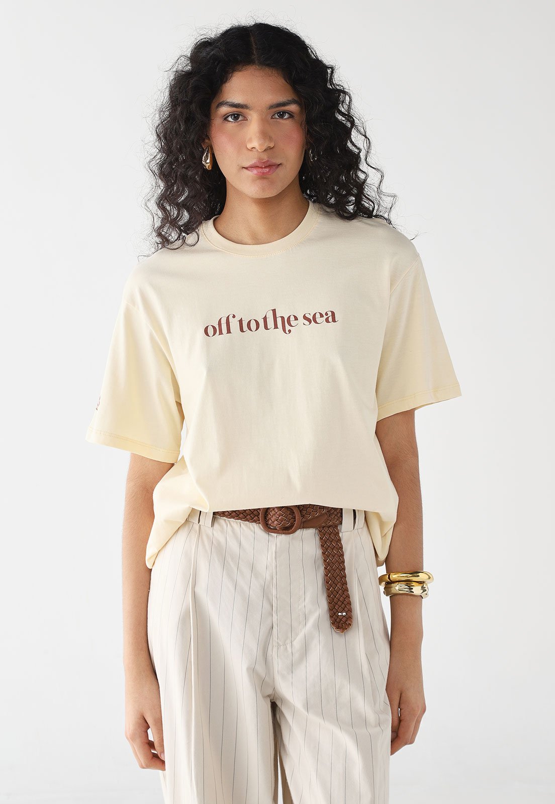 Blusa Feminina Dress To Silk Off To The Sea Off-White