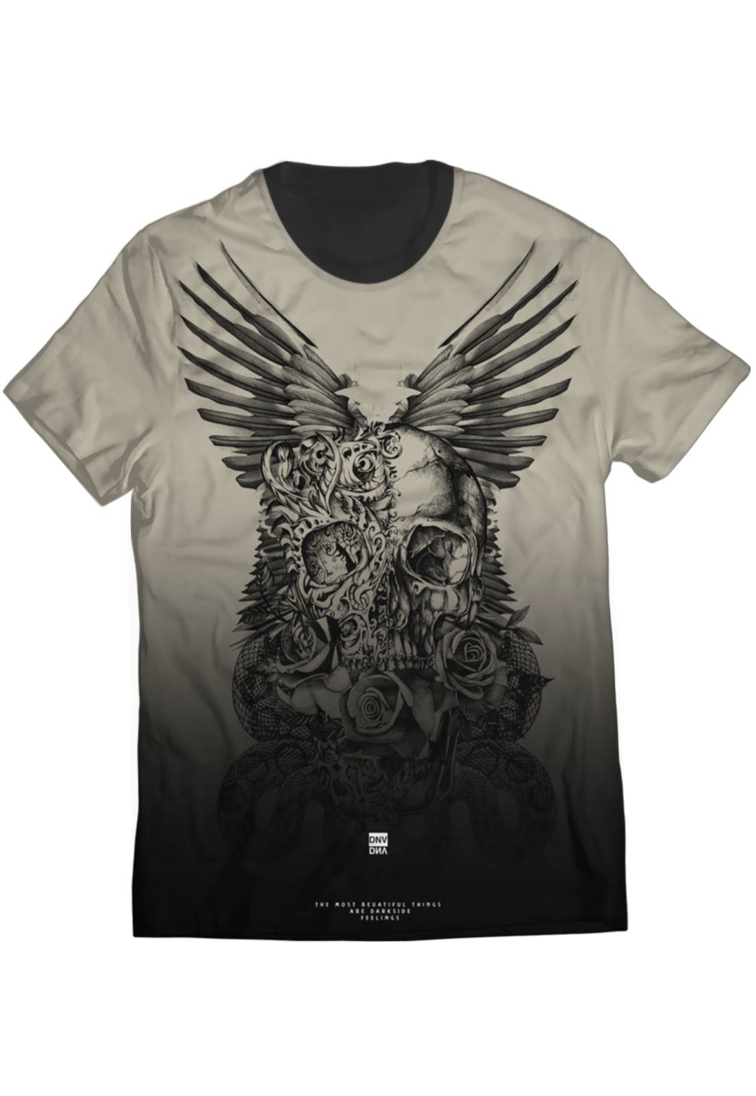 Camiseta Masculina Sentimento do Lado Escuro Skull