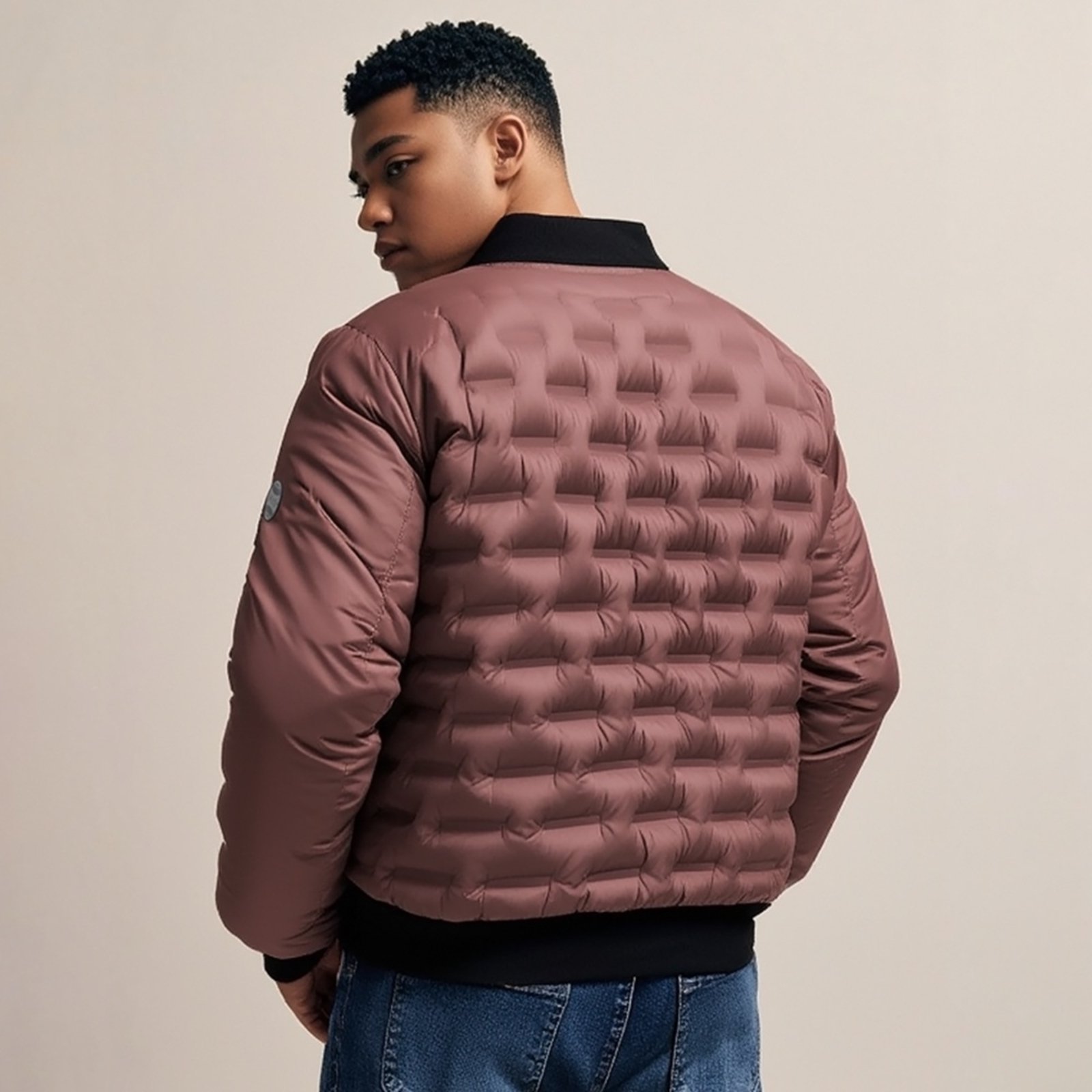 Jaqueta Plus Puffer Masculina Rock e Soda Marrom