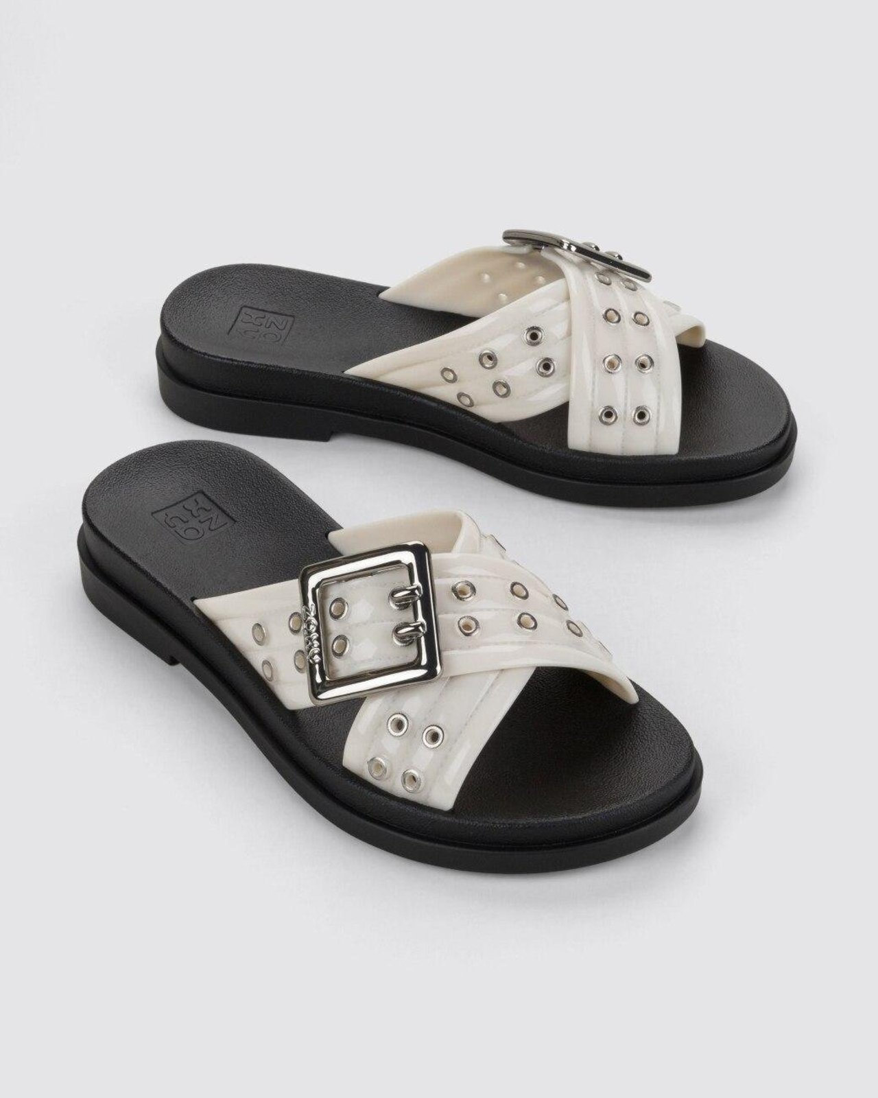 Chinelo Slide Feminino Zaxy Stylish Off-white