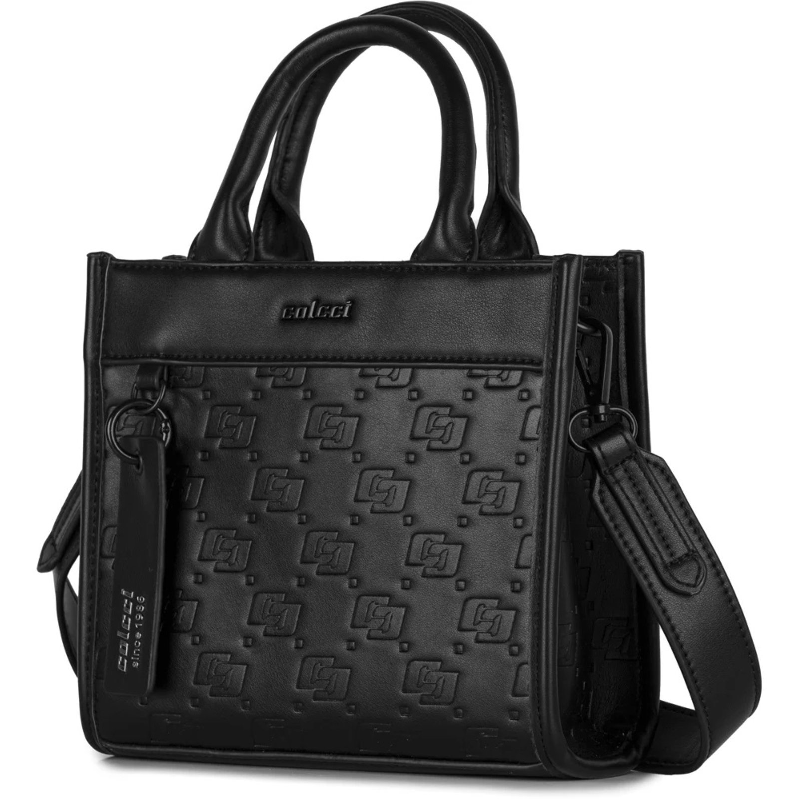 Vista 3 Bolsa Mini Tote Colcci Jane Ve26 Feminino preto preto