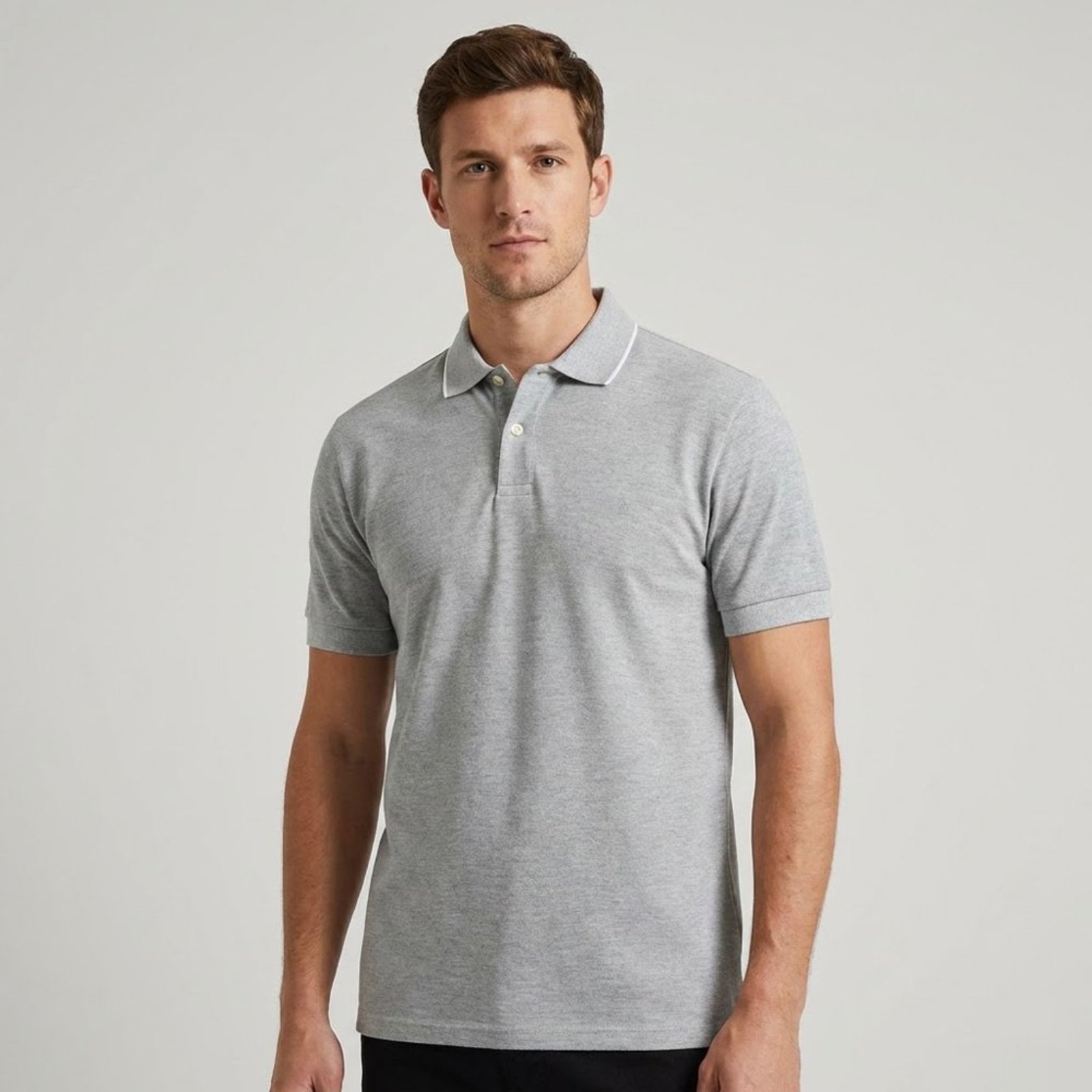 Camisa Polo Aramis Classic 1 Friso In26 Cinza Masculino