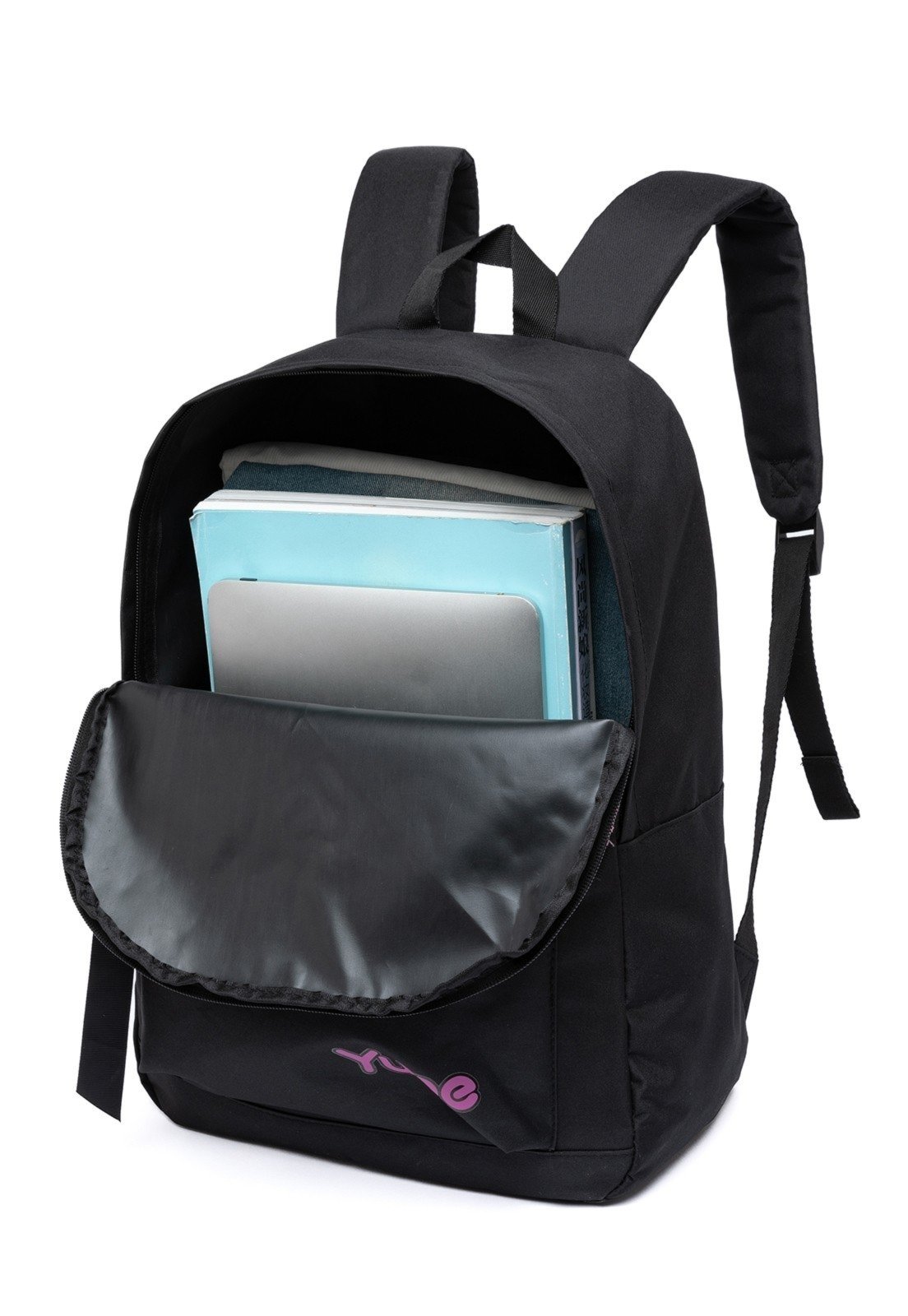 Vista 3 Infantil - Mochila Bolsa Yupe Espaçosa Resistente Casual Juvenil preto YUPE preto