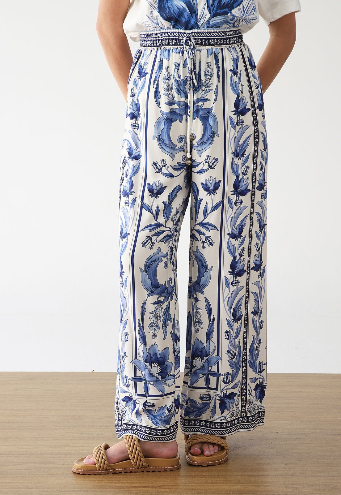Calça FARM Wide Leg Natalia Off-White