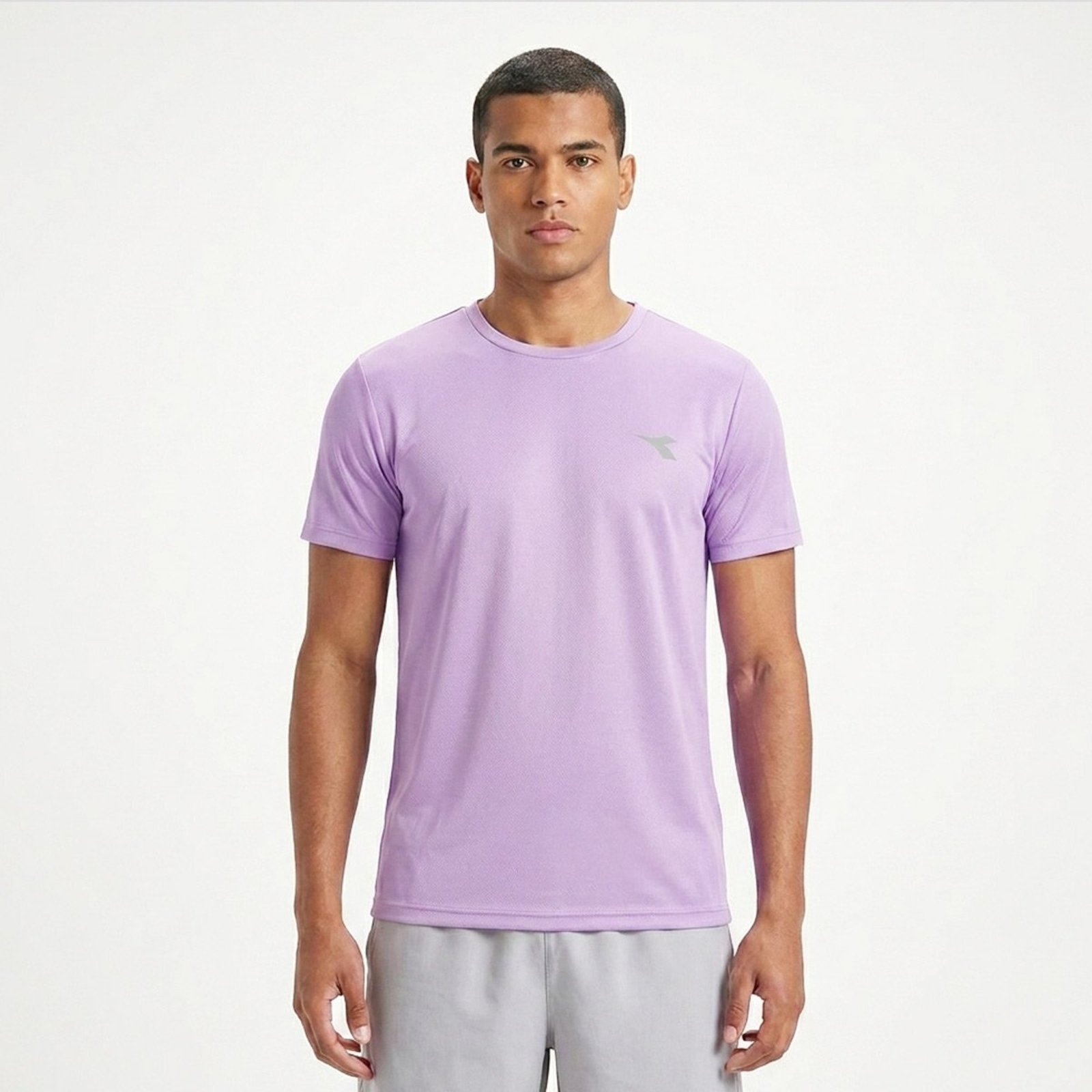 Camiseta Diadora Logo Lilás