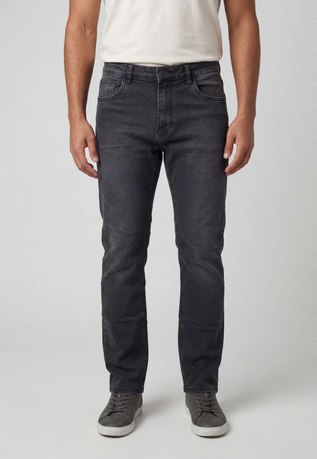 Calça Masculina Aleatory Jeans Reta Cinza