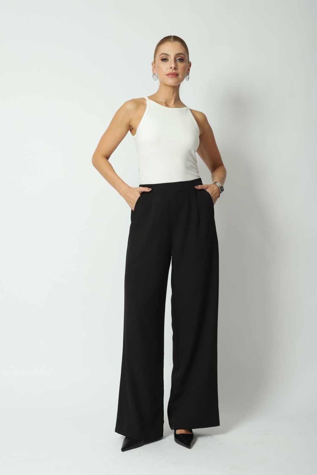 Calça Reta Bolso-Faca Preto G Gazzy
