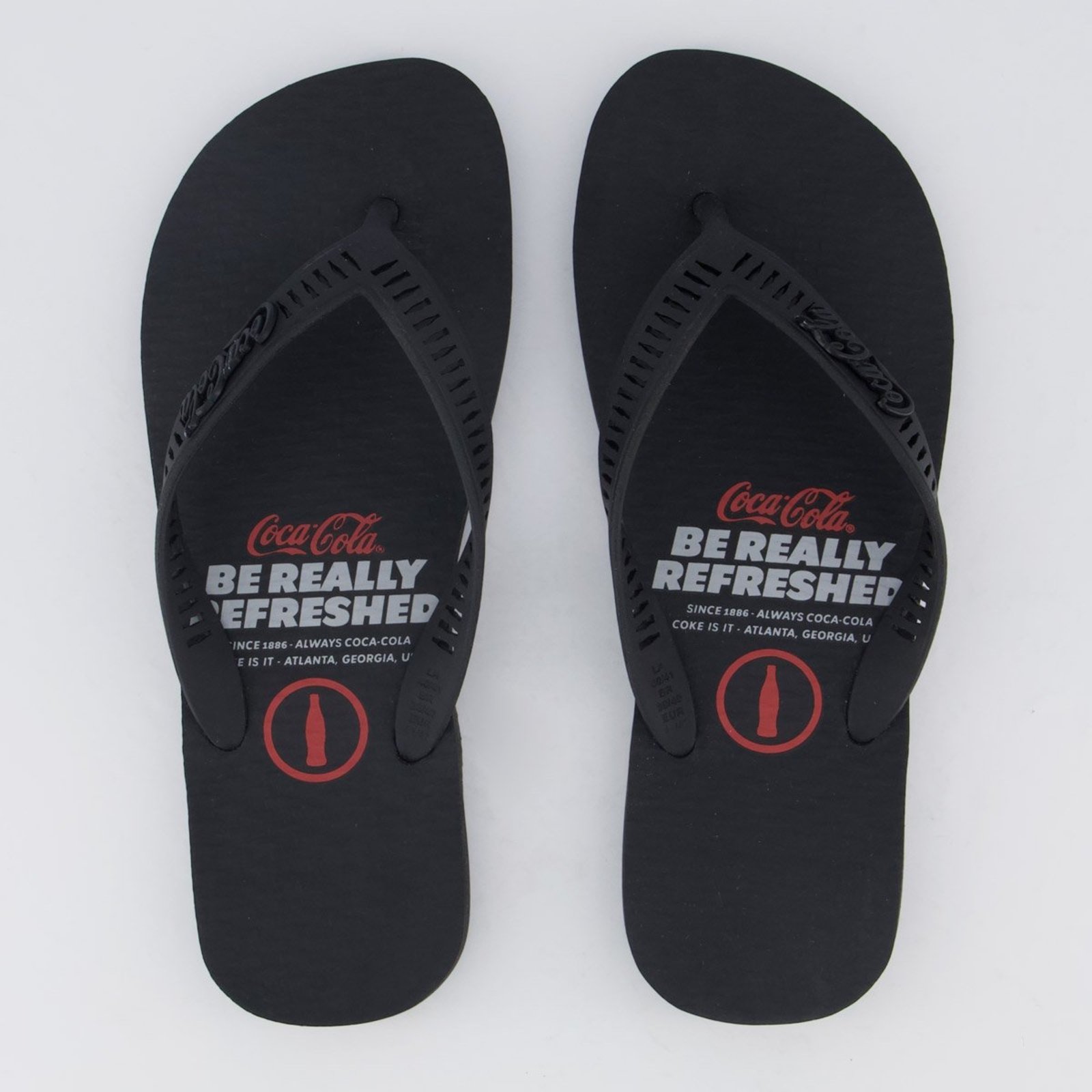 Chinelo Coca Cola Live Since 1886 Preto