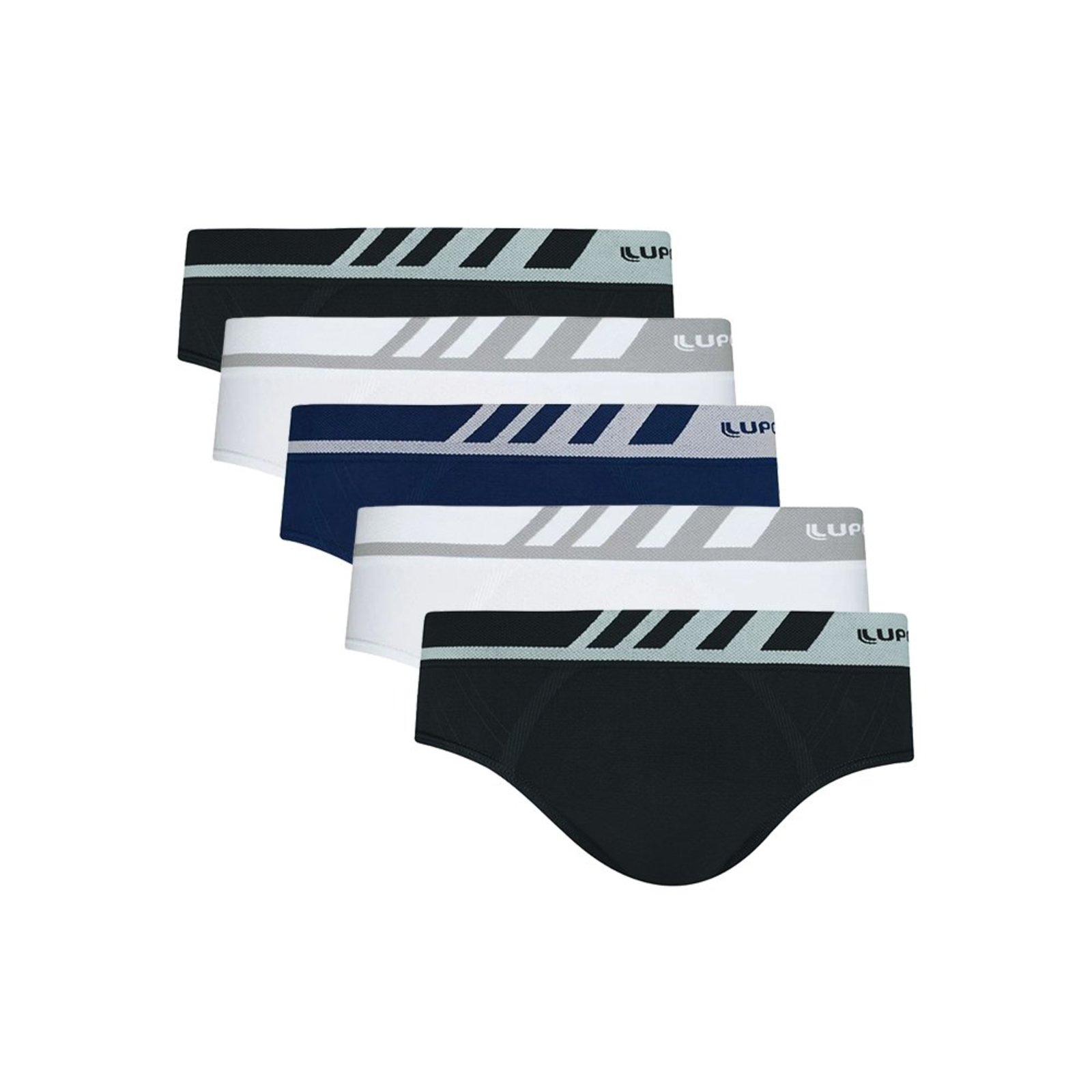 Kit 5 Cuecas Slip Sem Costura Microfibra Adulto Lupo 691