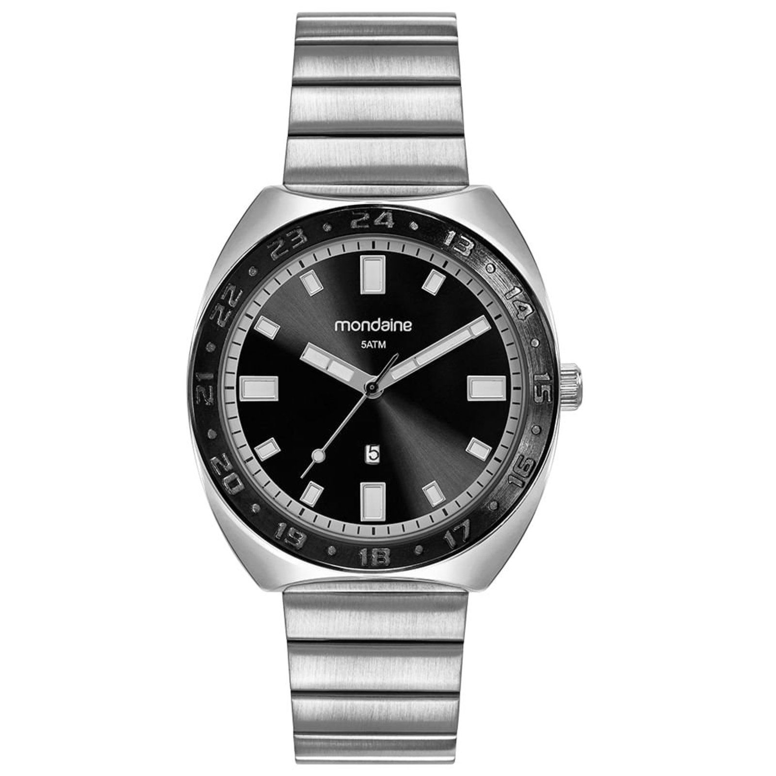Relógio Mondaine Masculino Prata Caixa Cushion Mondaine