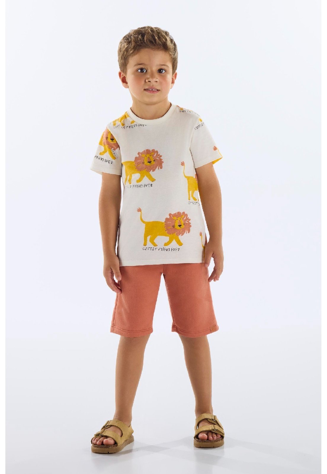 Infantil – Conjunto Camiseta e Bermuda Up Baby Branco
