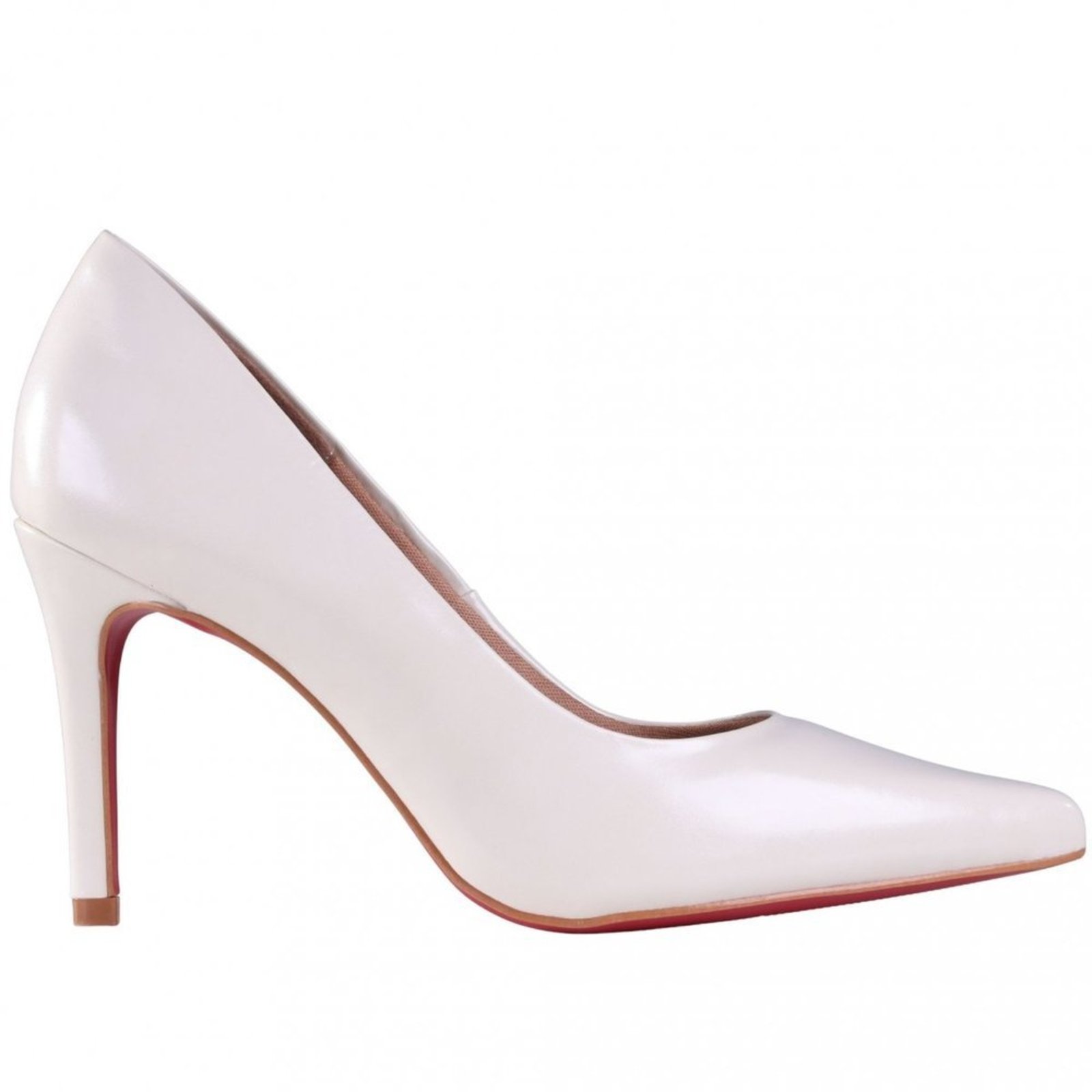 Scarpin Feminino Solado Vermelho Zariff 5209.11098 Zariff Off-white