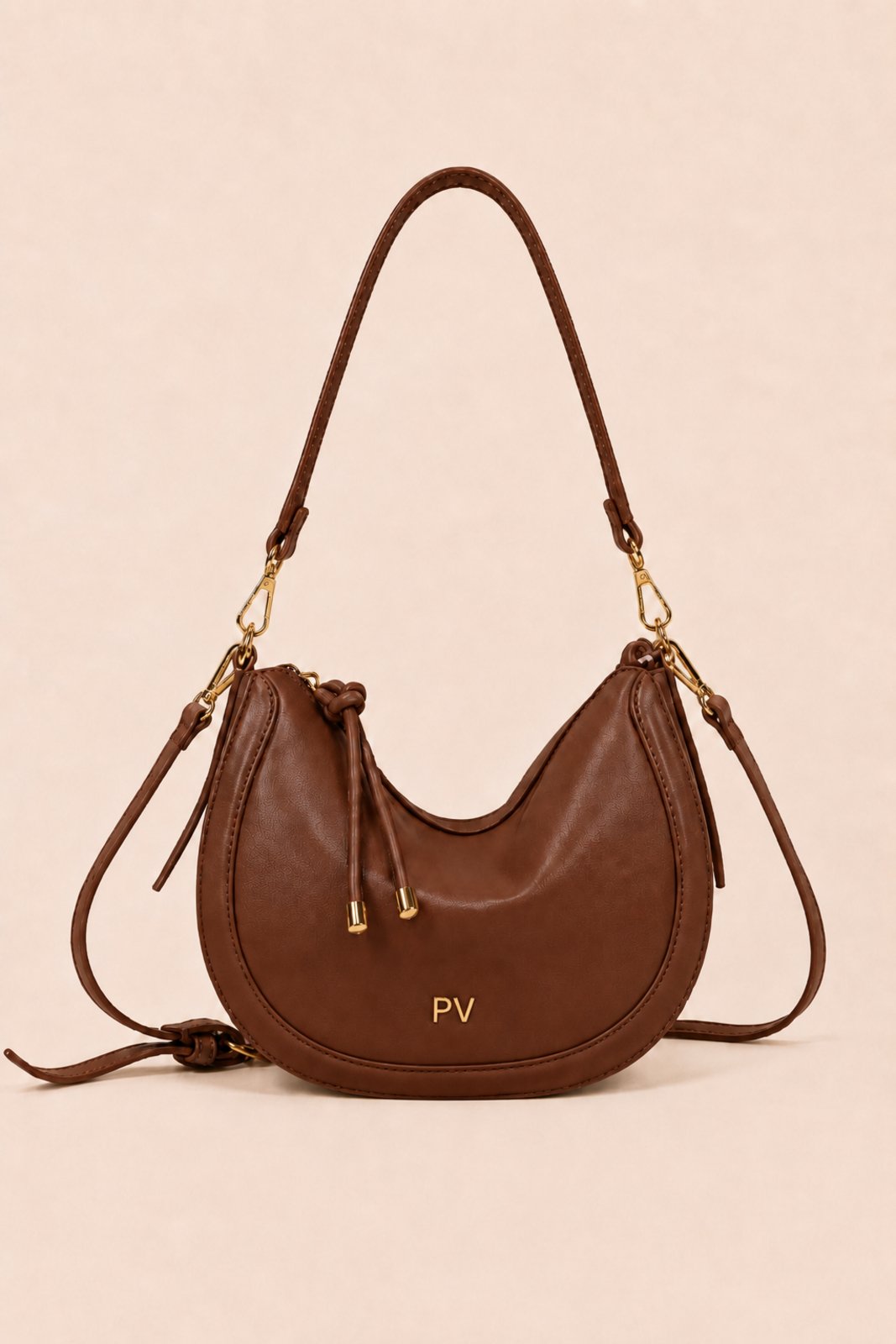 Bolsa Média Transversal D Bell Outlet Fashion Selene Marrom Café