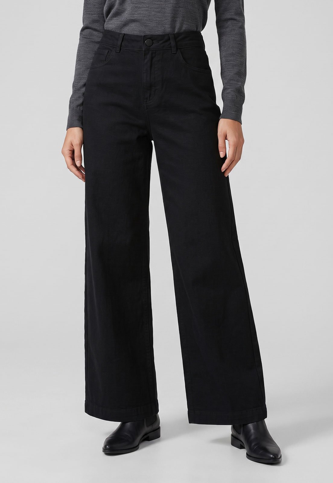 Calça Feminina Cantão Wide Leg Preta
