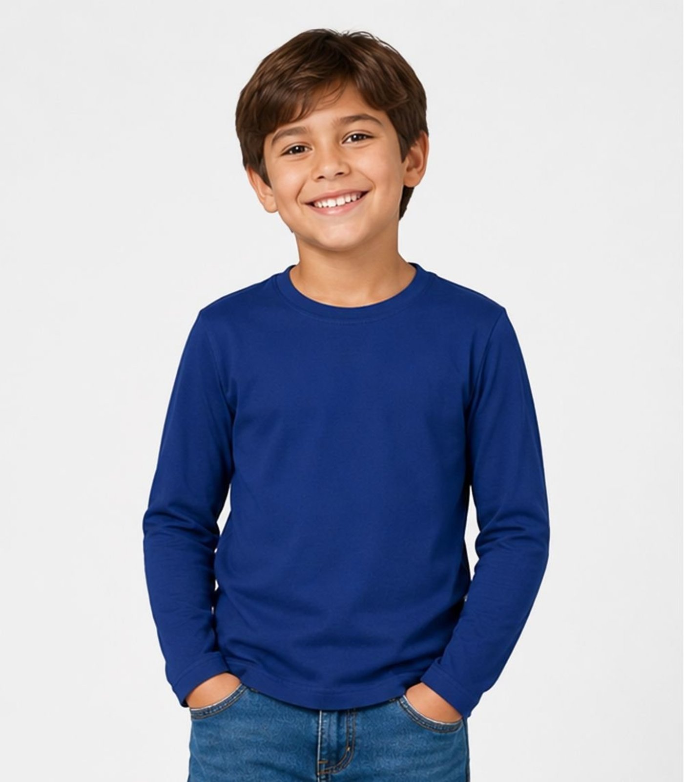 Camiseta Manga Longa Masculina Select Azul
