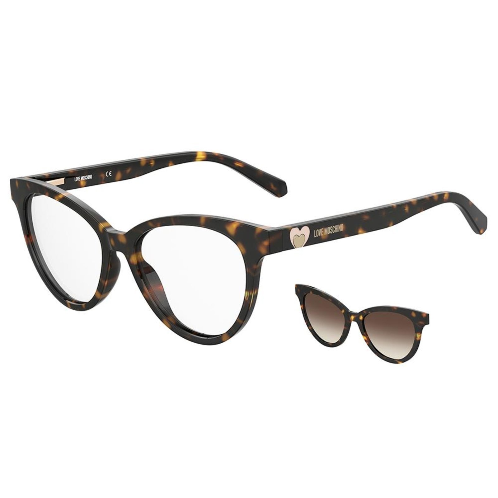 Armação ClipOn Moschino Love Mol051 /Cs 086 – Marrom 52