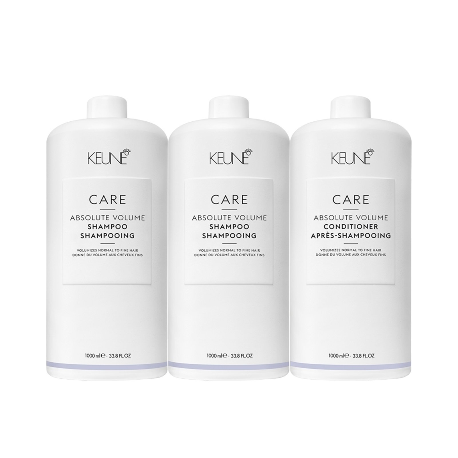 Vista 2 Kit Keune Care Absolute Volume Shampoo e Condicionador Litro (3 produtos) multicolorido Keune multicolorido