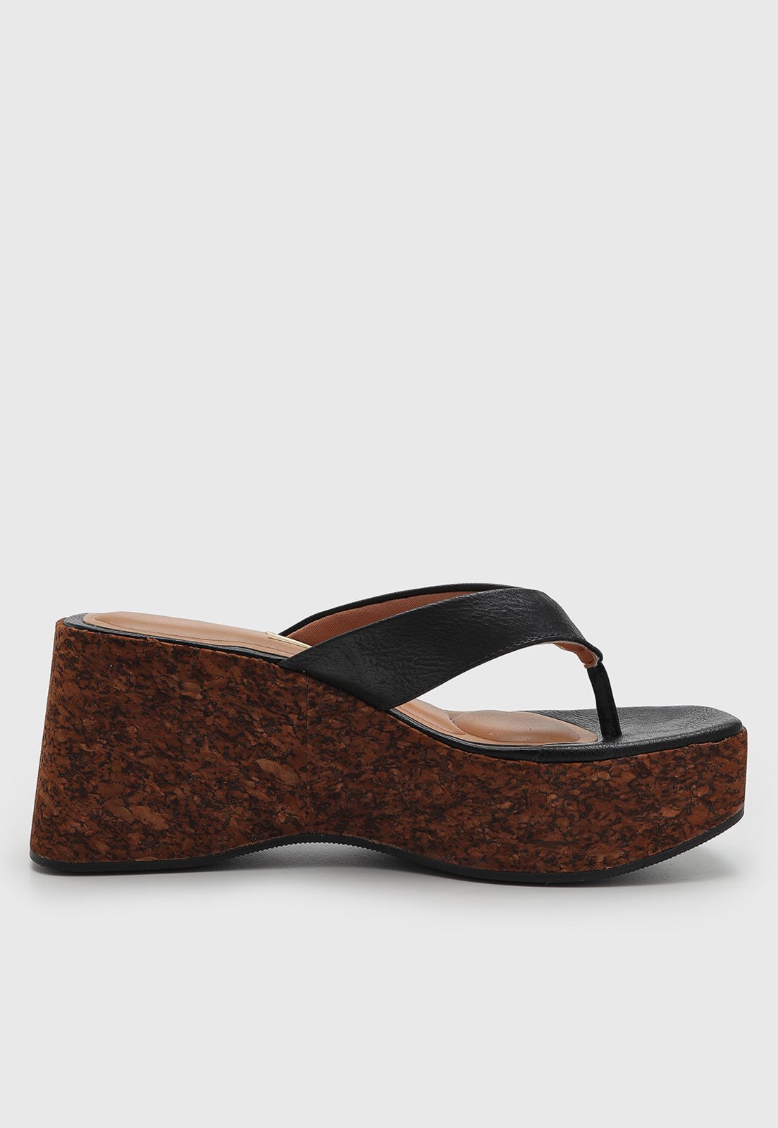 Vista 3 Sandália Feminina Vizzano Anabela Preta preto VIZZANO preto