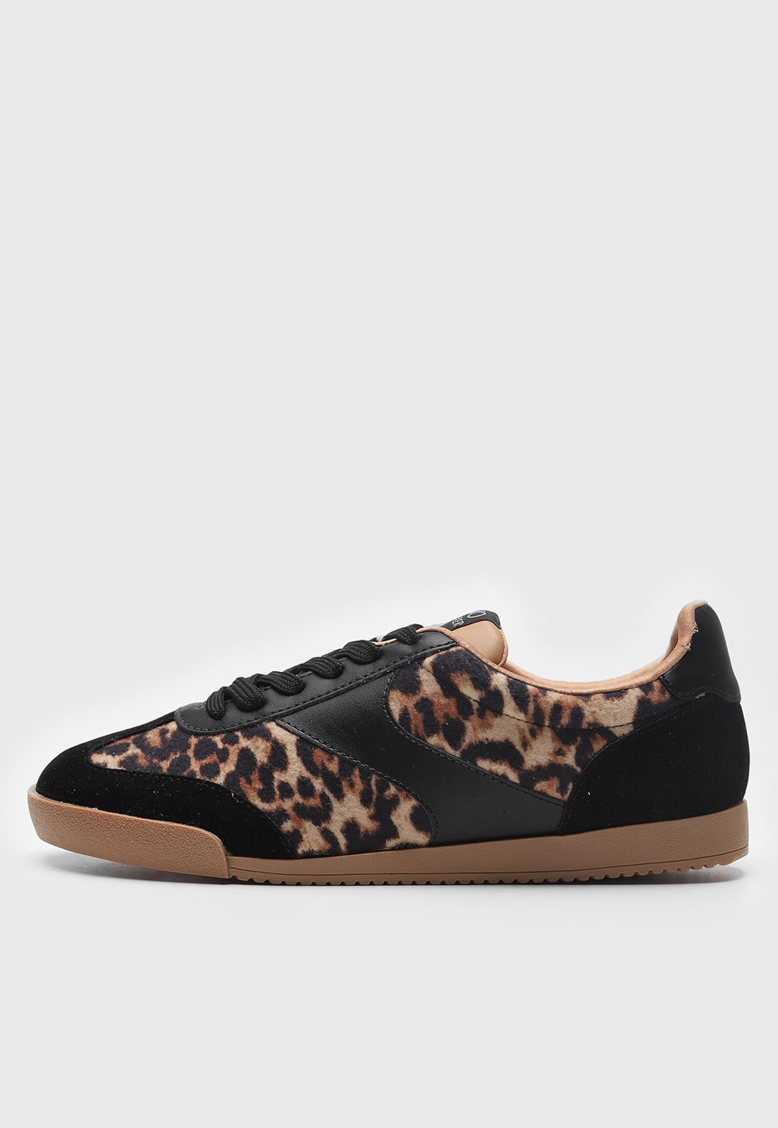 Tênis Via Uno Animal Print Onça Preto