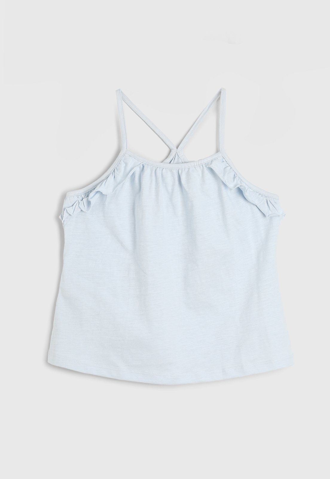 Infantil – Blusa MANGO Babado Azul