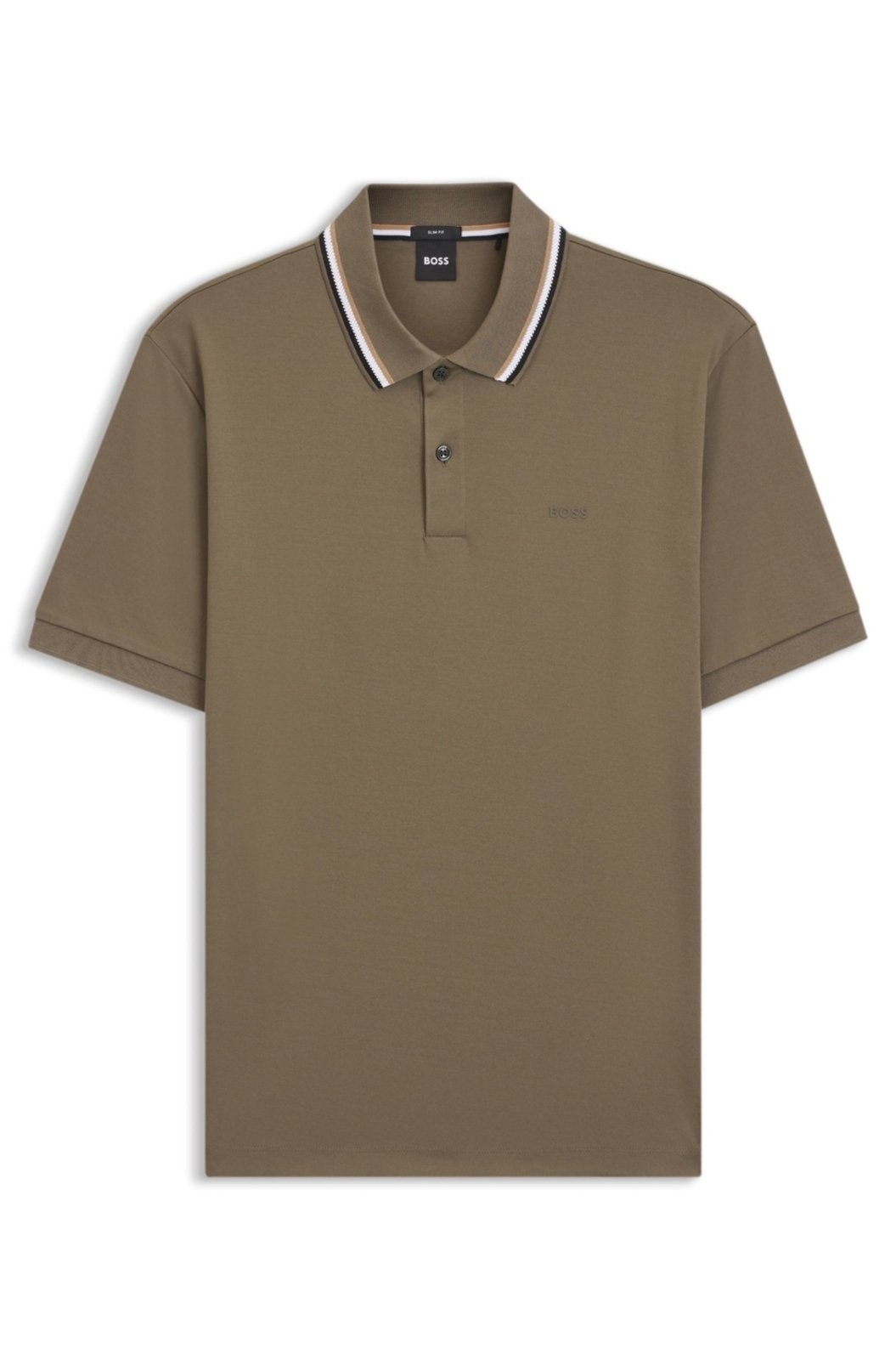 Polo De Ajuste Slim Em Algodão
