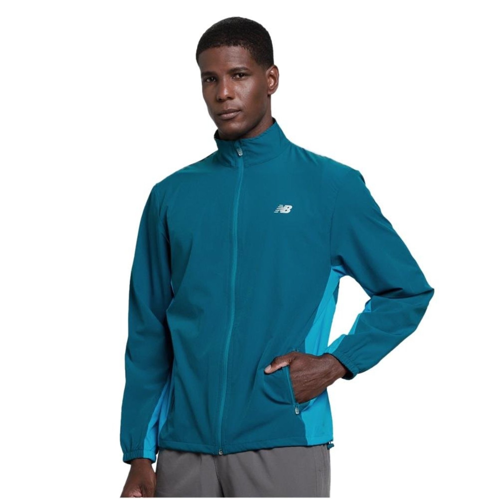 Jaqueta New Balance Corta Vento Fast Days Masculina Azul