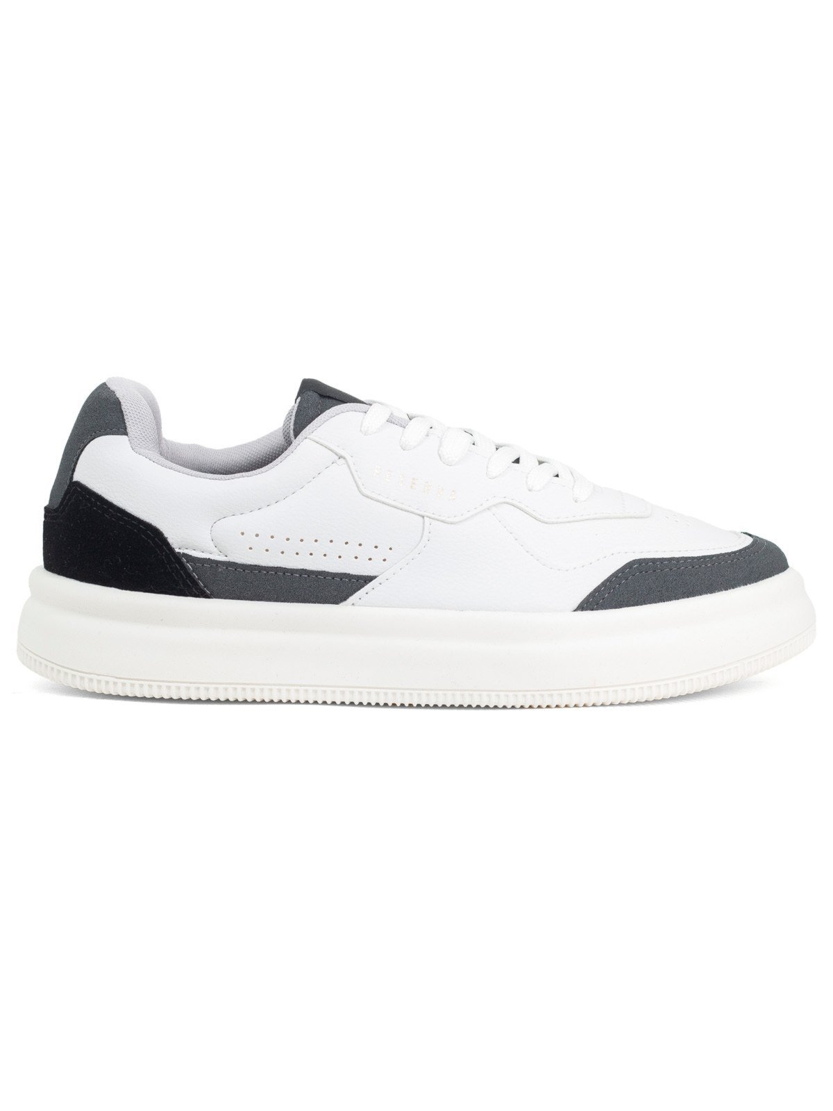 Tênis Masculino Reserva Go Casual Troy Cadarço Confortável Antiderrapante Branco Cinza Nero Preto