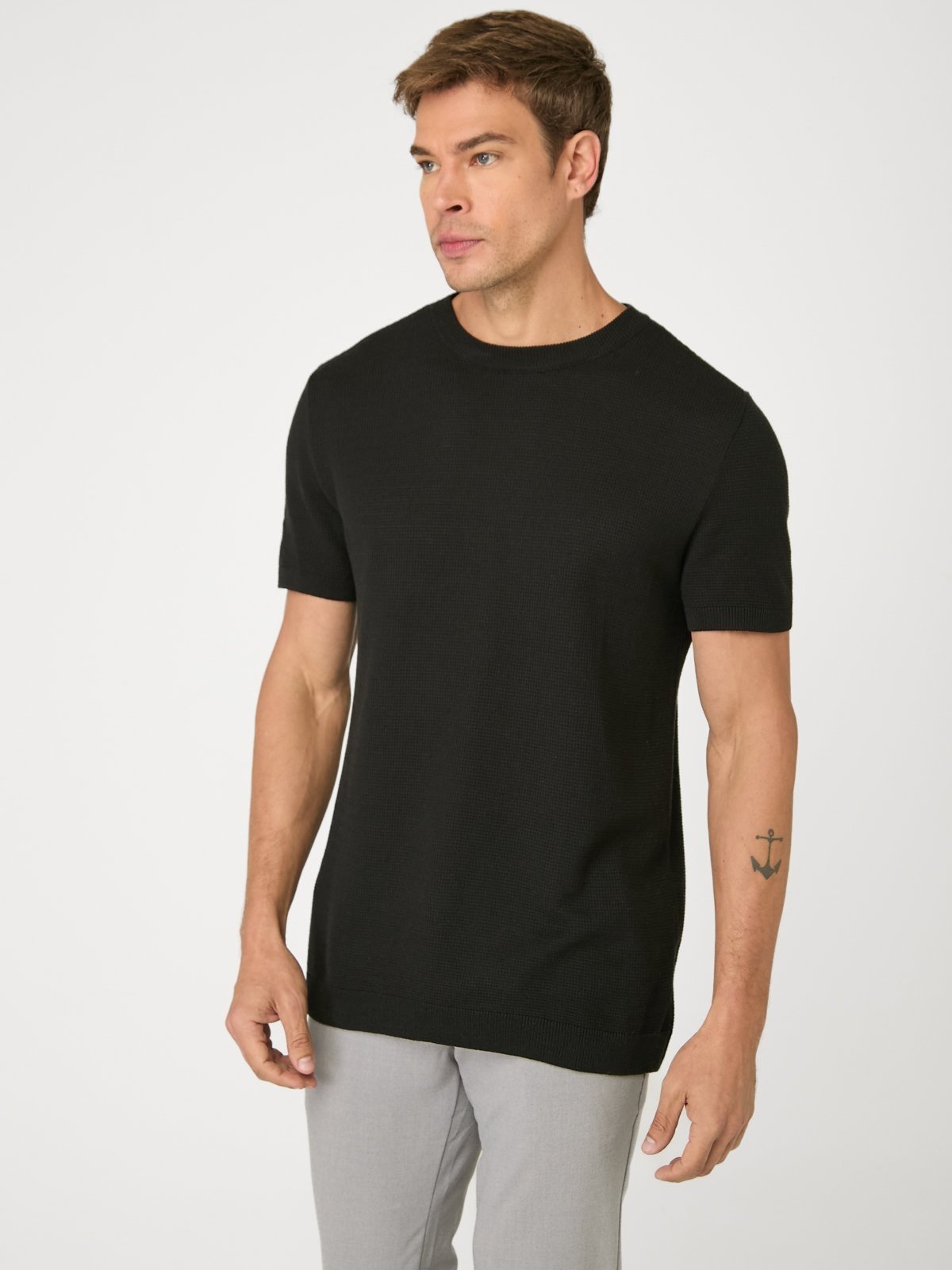Camiseta Tricot Carré Preto
