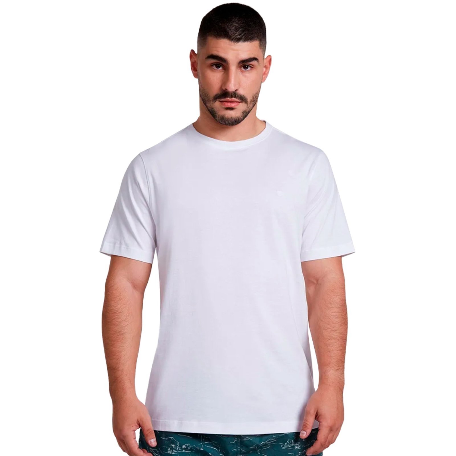 Camiseta Individual Comfort Fit Pima In24 Branco Masculino