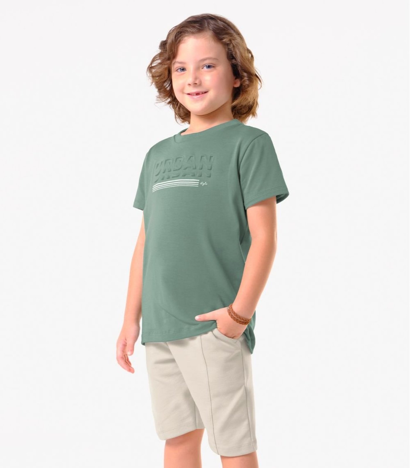 Infantil - Conjunto Camiseta Com Bermuda Trick Nick Verde
