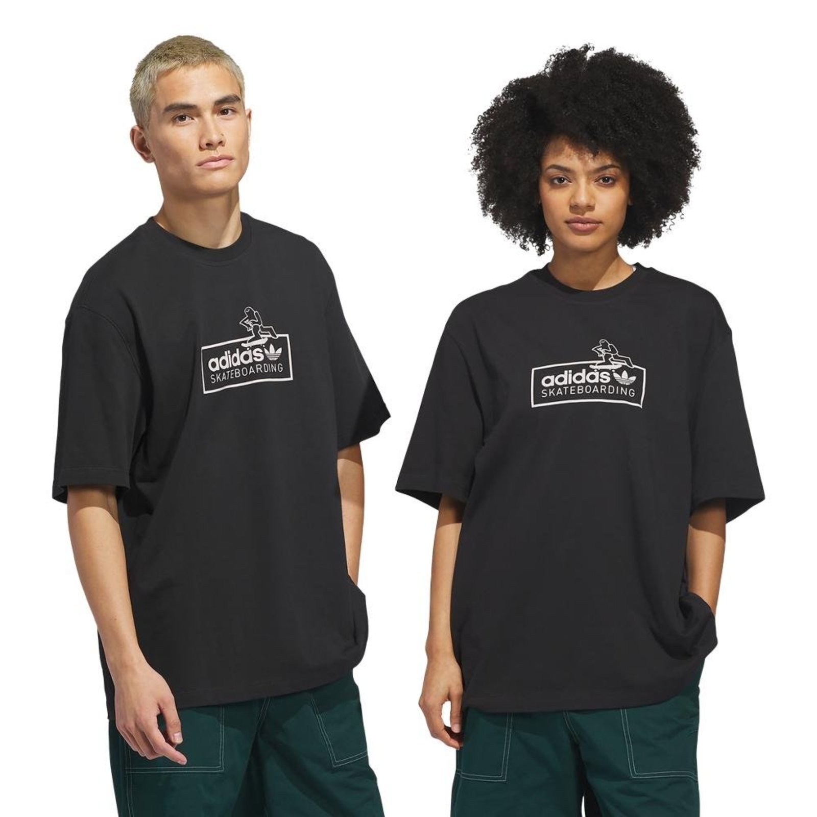 Camiseta Skateboarding x Mark Gonzales com logotipo adidas Originals Preto