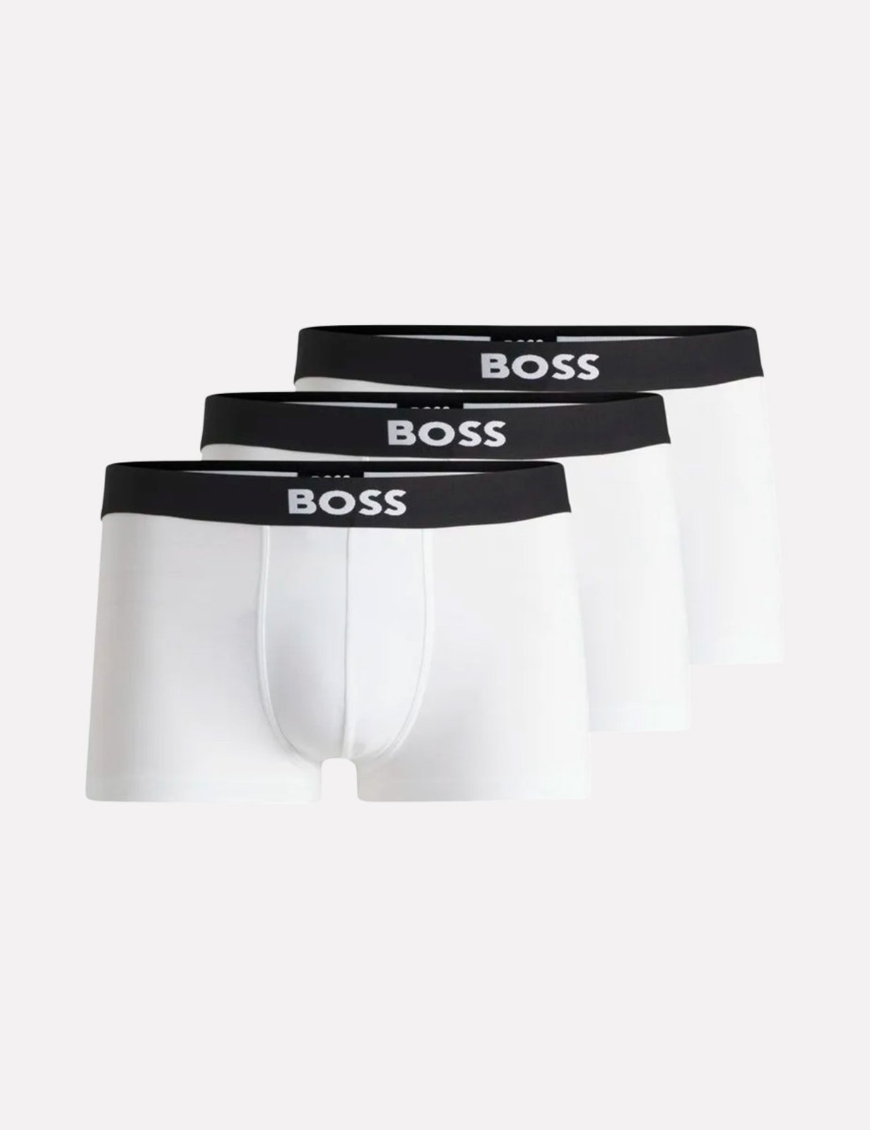 Kit Cueca Hugo Boss Masculina Boxer Trunk One Branca 3UN