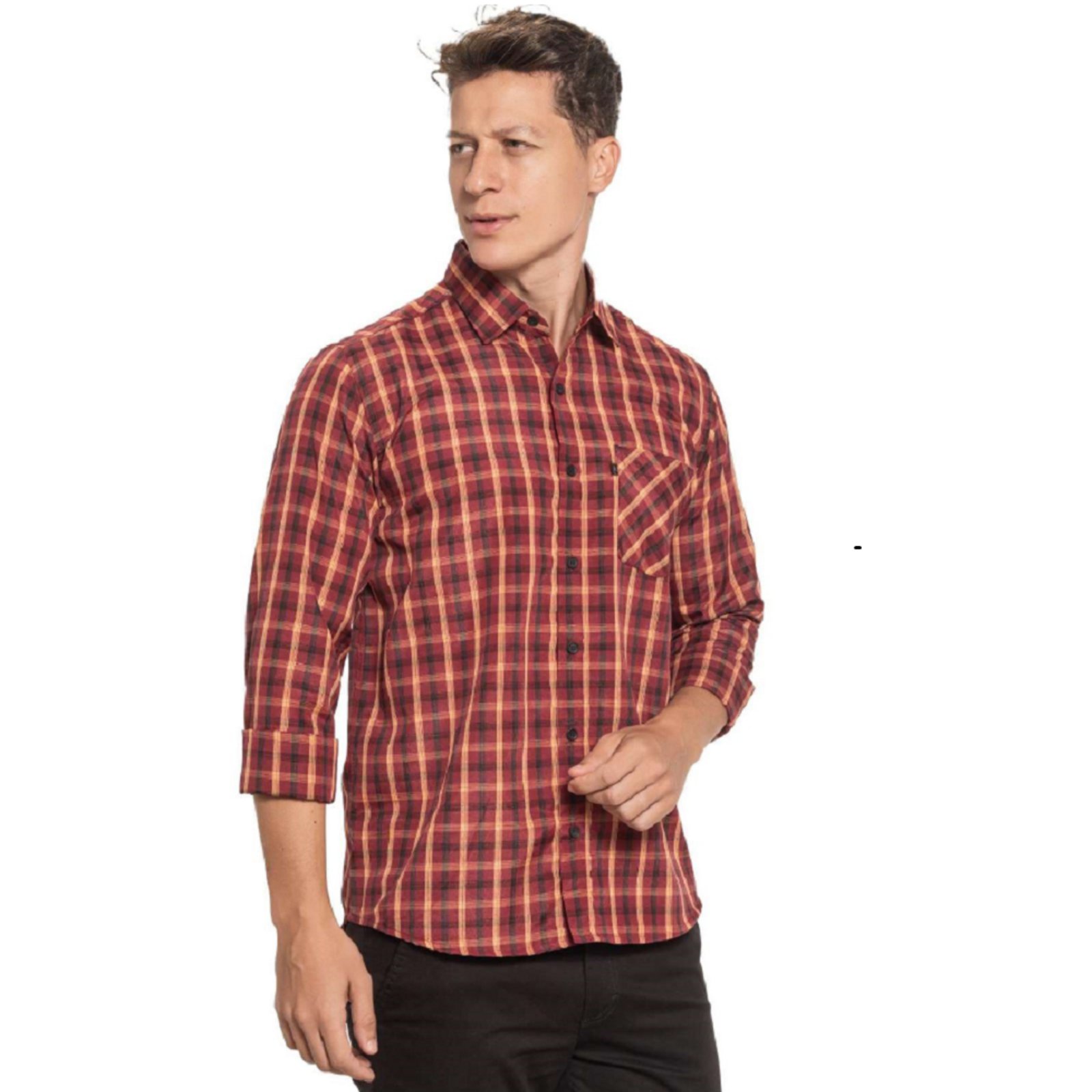 Camisa Junina Xadrez Manga Longa Original Amil Cor 3