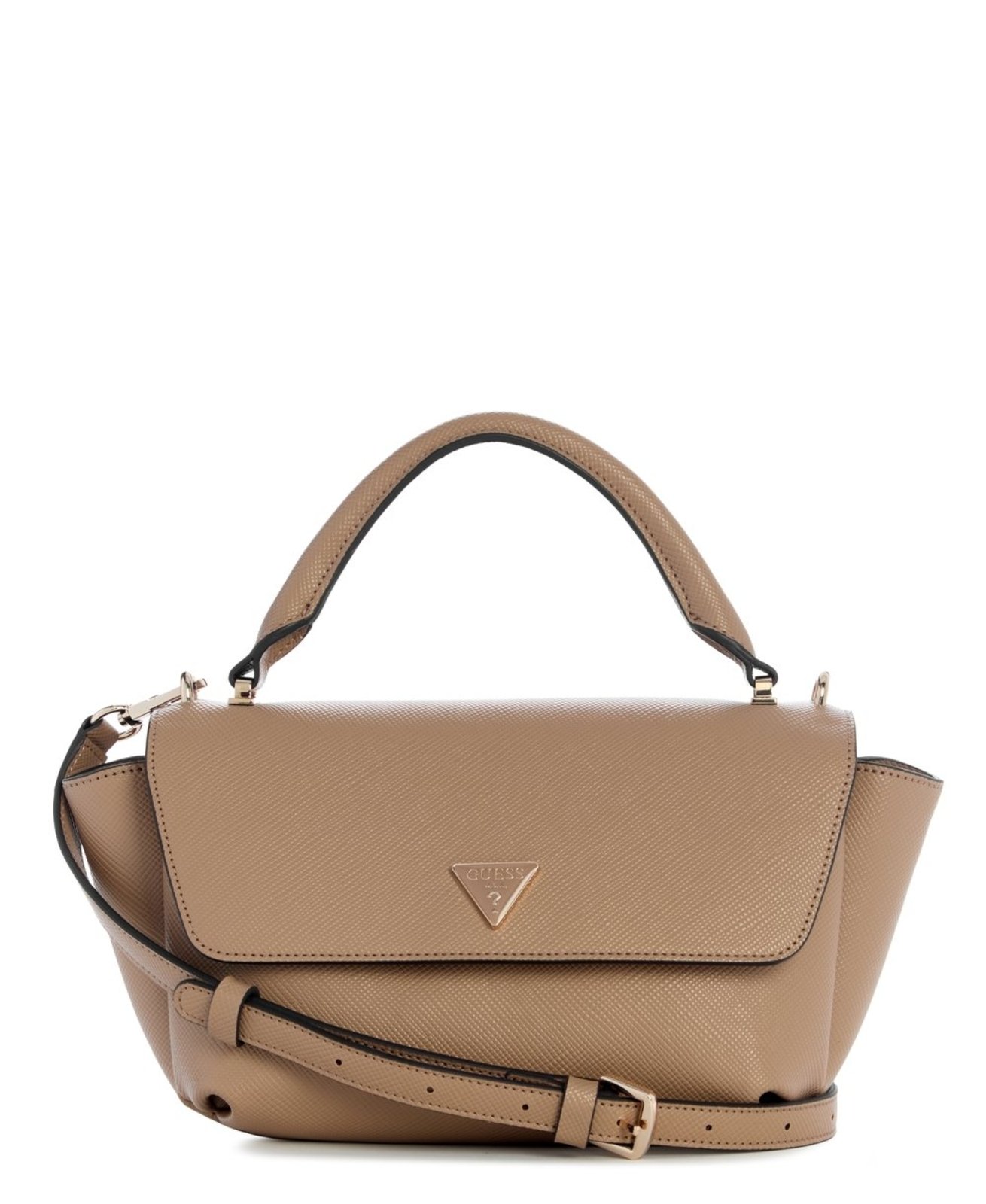 Bolsa Guess Gilda de Mão Flap Bege