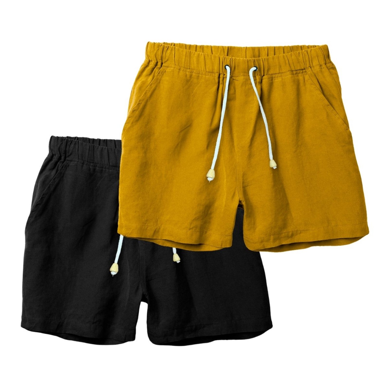 Kit 2 Shorts de Linho Masculino com Bolsos Moda Verão