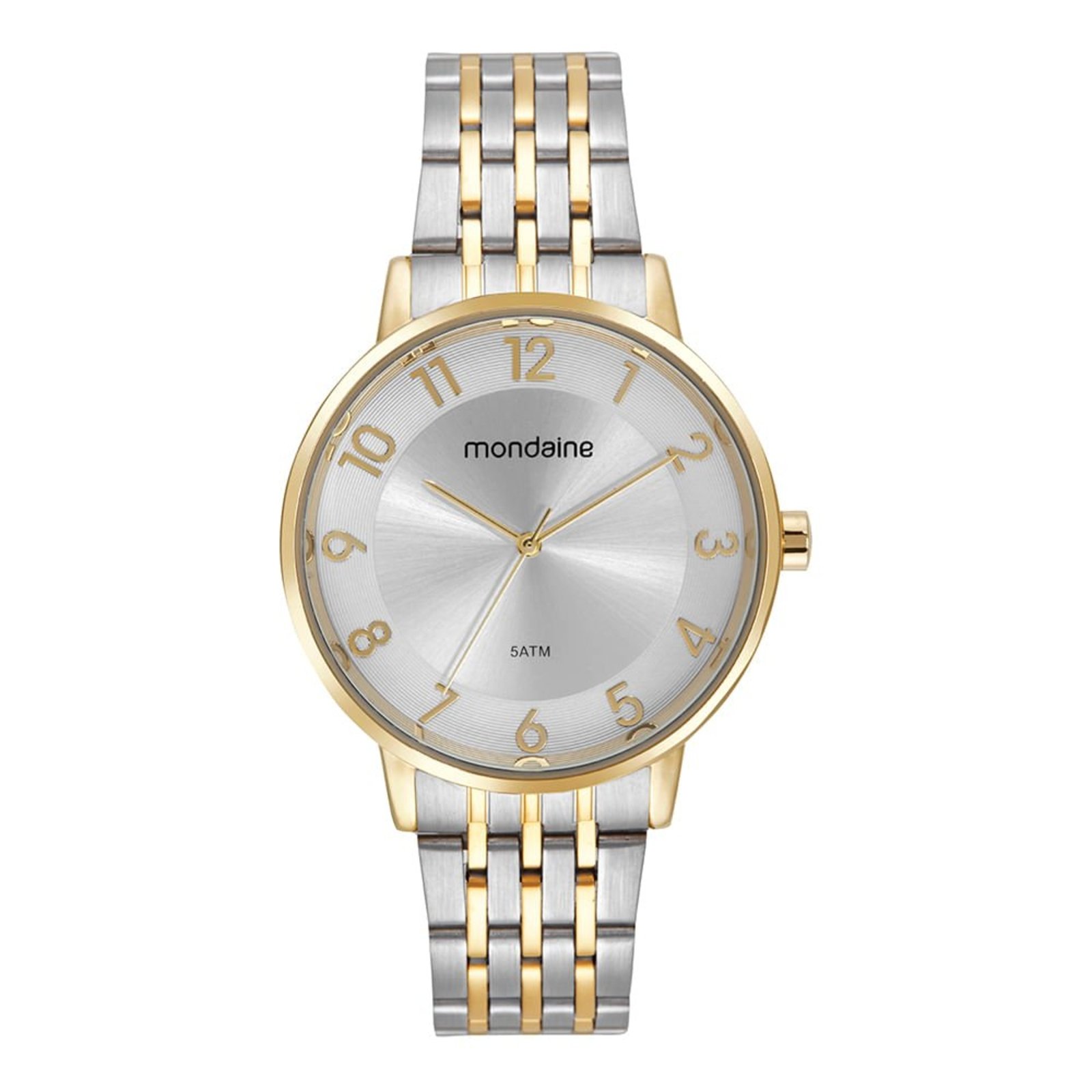Relógio Feminino Casual Prata e Dourado Mondaine