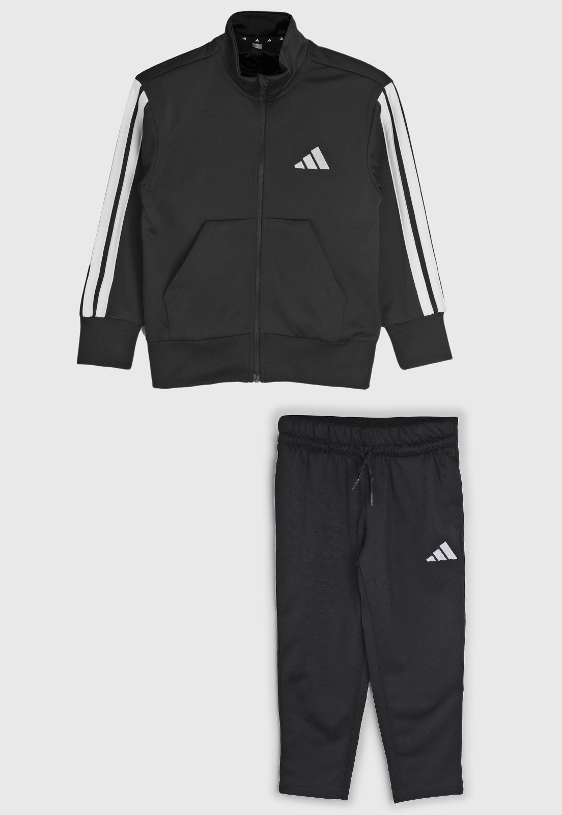 Infantil - Conjunto 2pçs Manga Longa adidas Sportswear Logo Preto