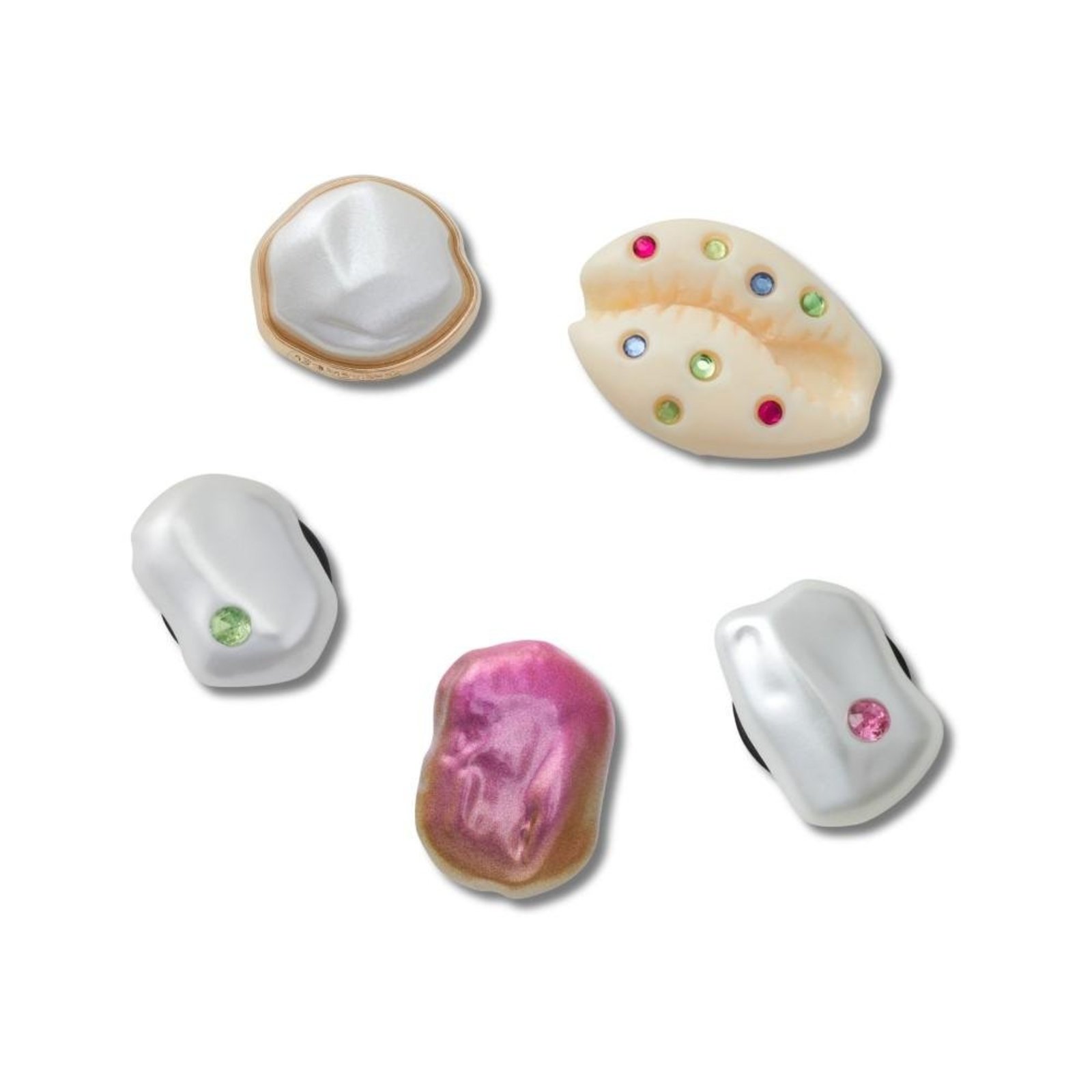Infantil - Jibbitz™ Pérola Barroca Pack com 5 Peças Único Branco