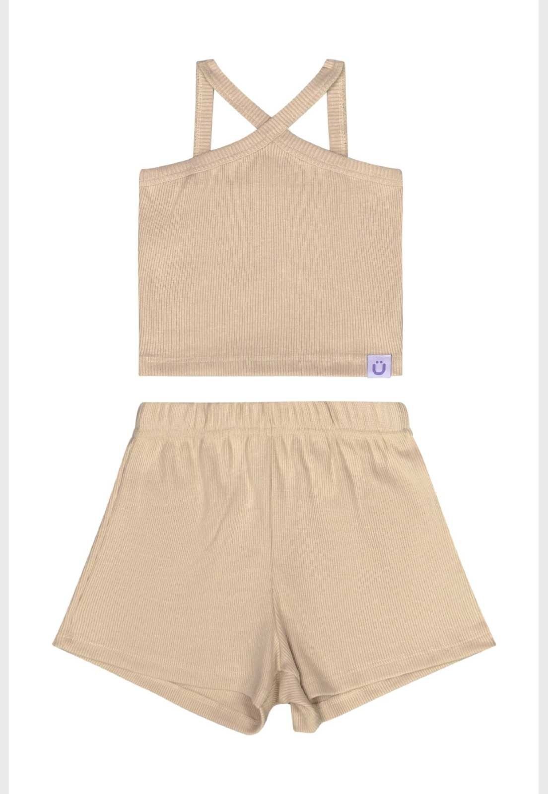 Vista 2 Infantil - Conjunto Regata e Short Guloseima bege GULOSEIMA bege