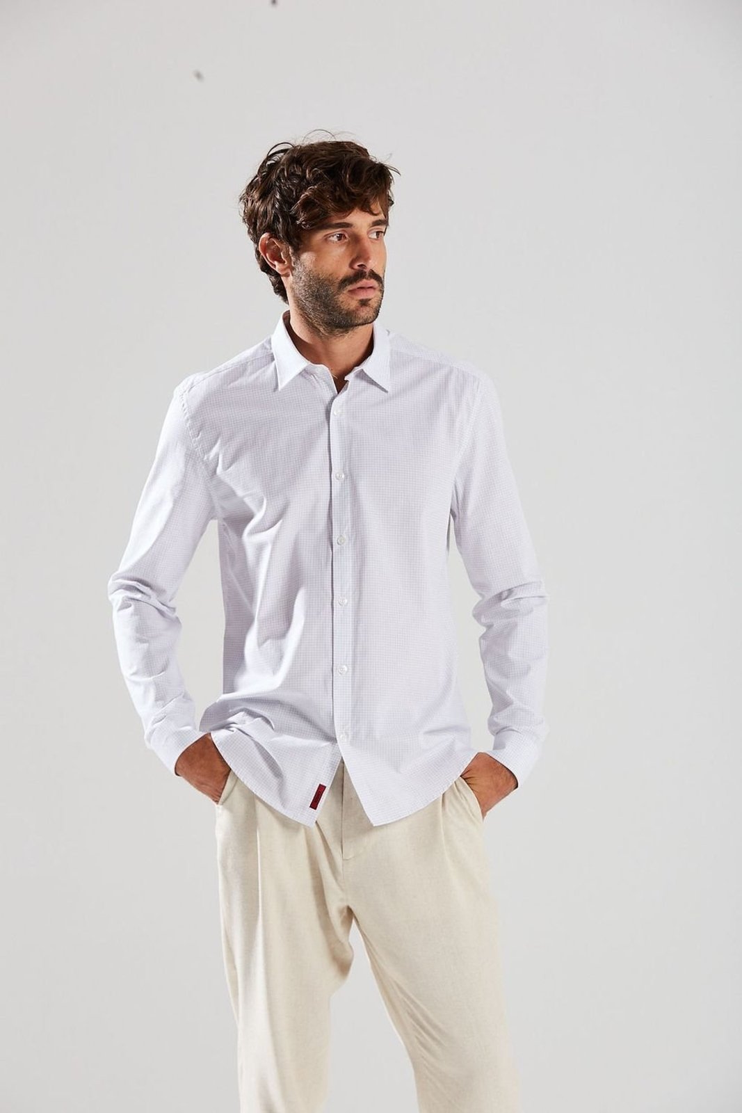 Camisa Iódice Longa Fio Tinto Azul