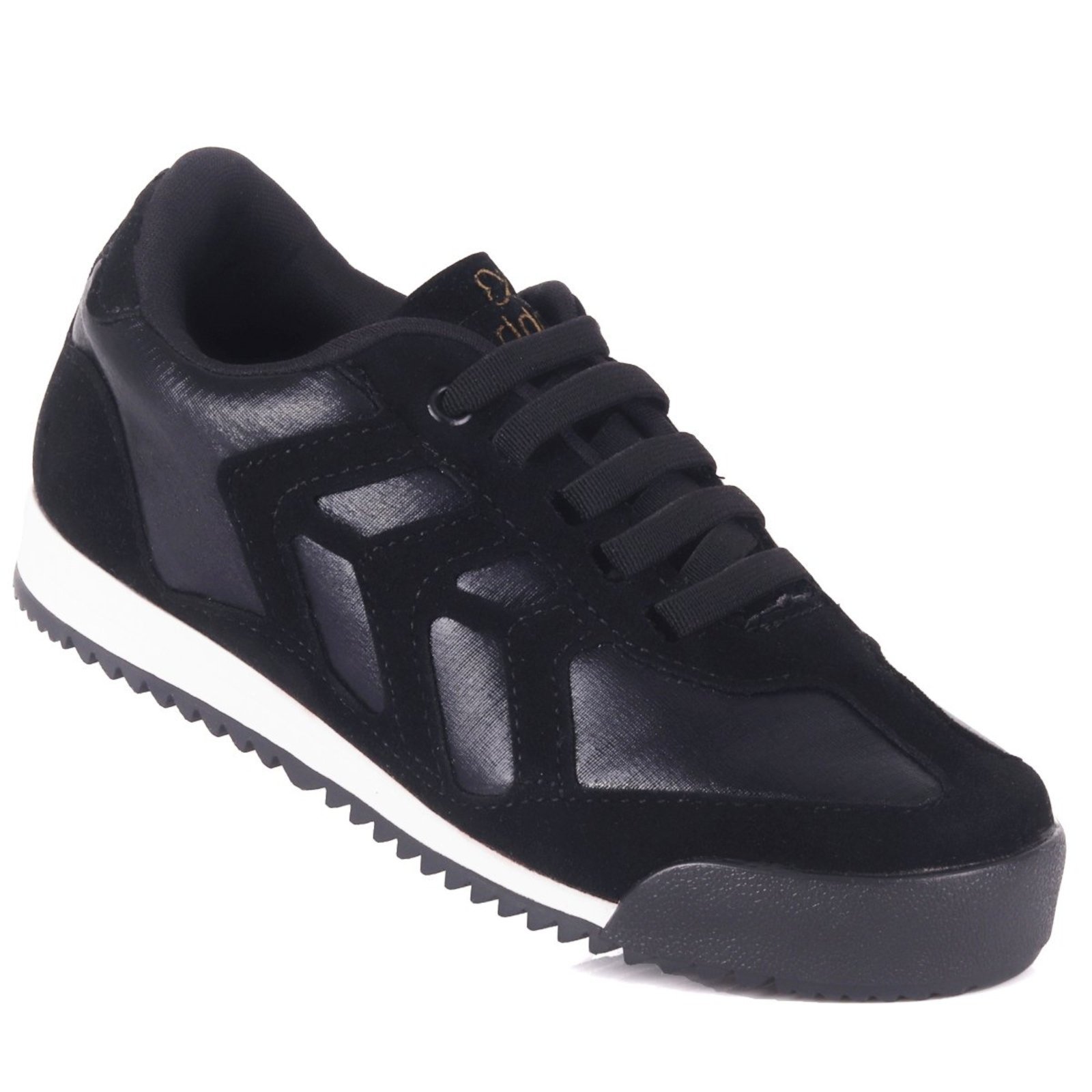 Tênis Casual Meninas WorldColors Retro Runer Vibe Conforto e Estilo – Preto