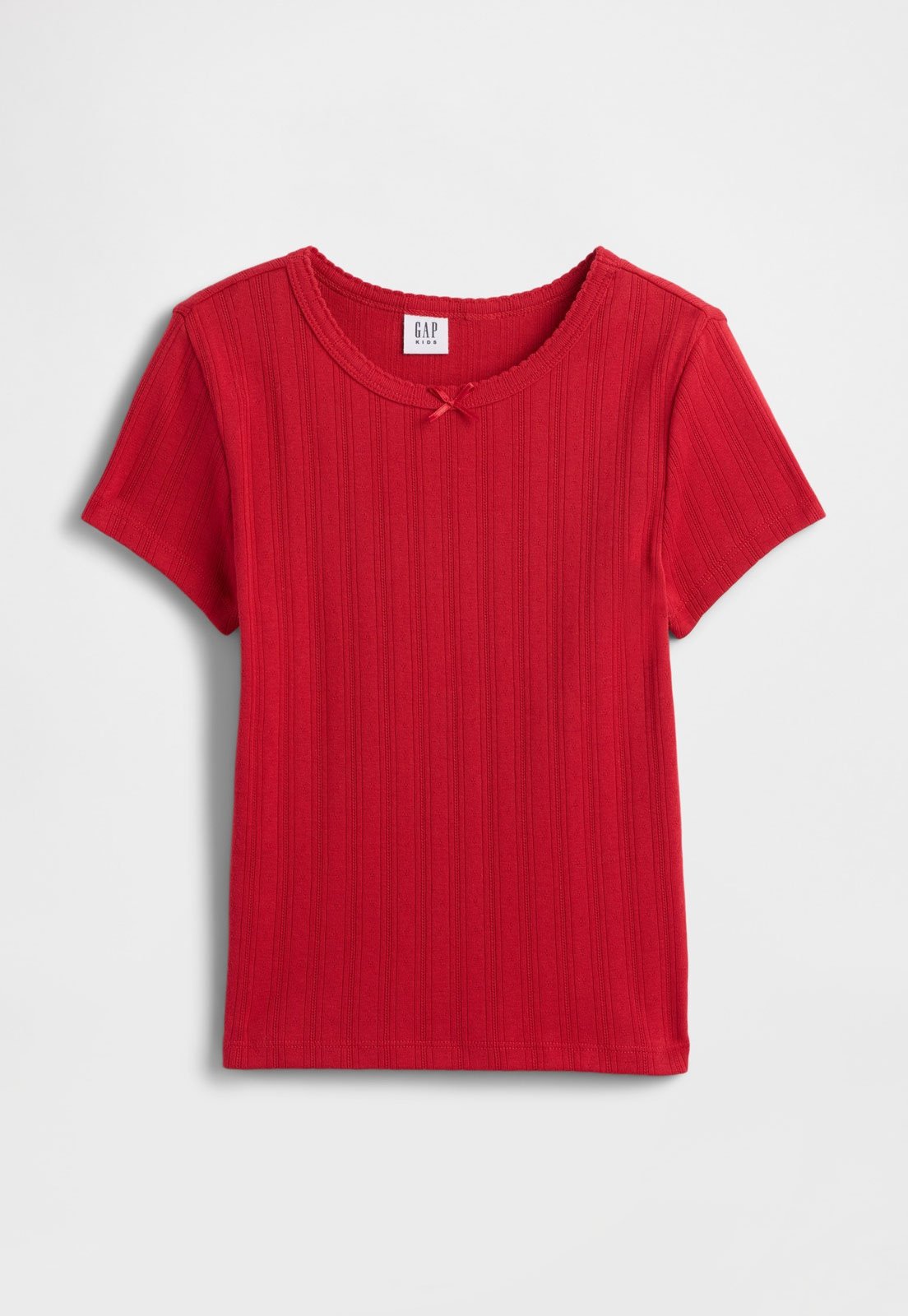 Infantil - Camiseta GAP Canelada Vermelha