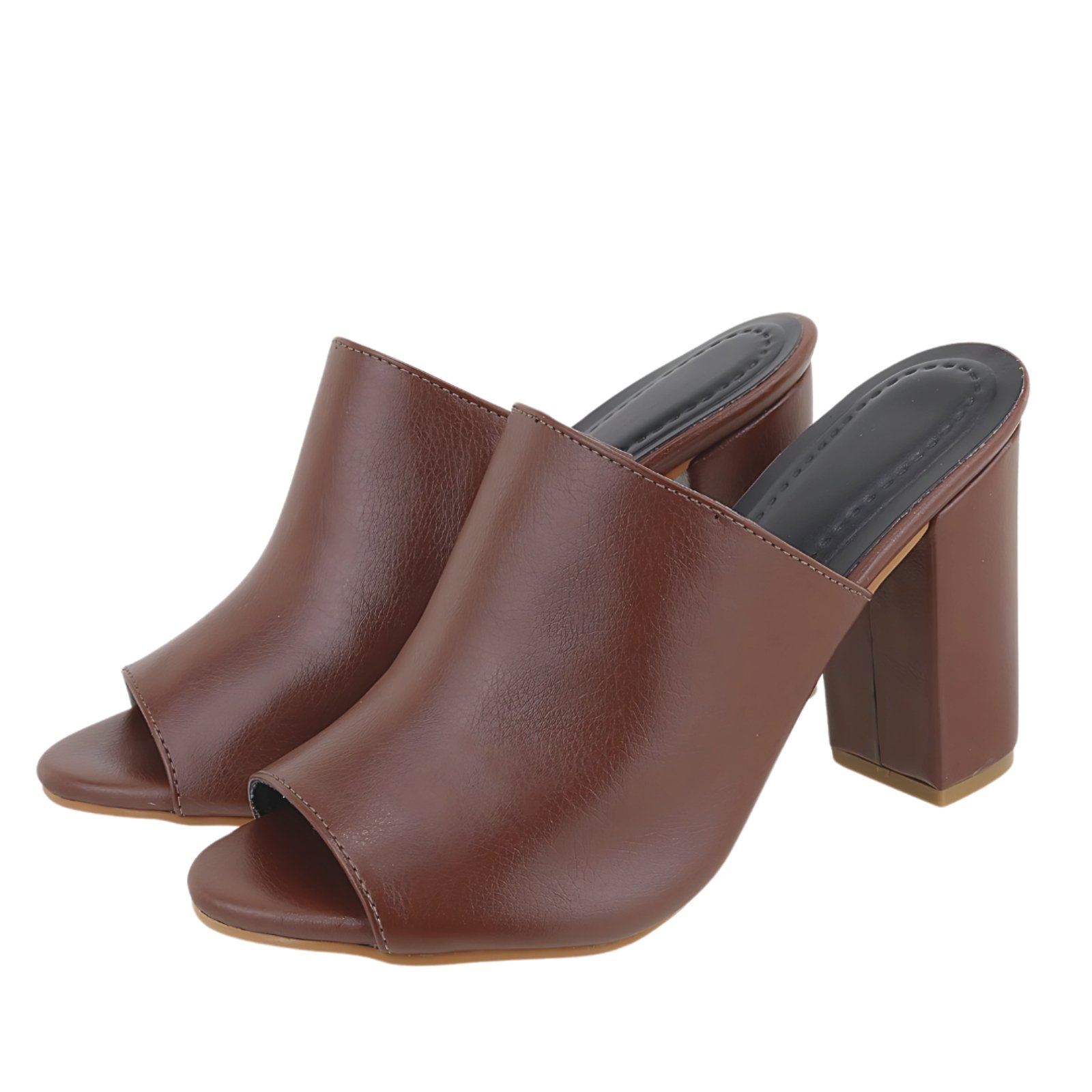 Tamanco Feminino Salto Grosso Floter Cacau Hannah Footwear