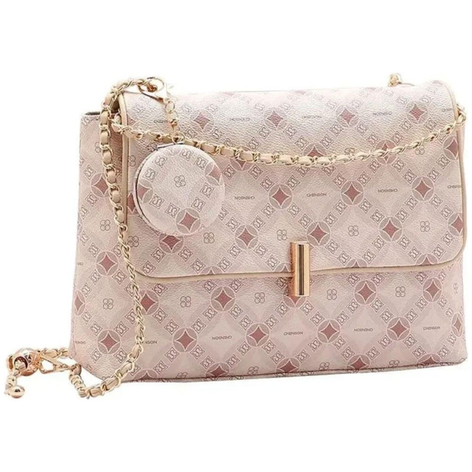 Bolsa Feminina Transversal Chenson Cg85377 1825377 Bege