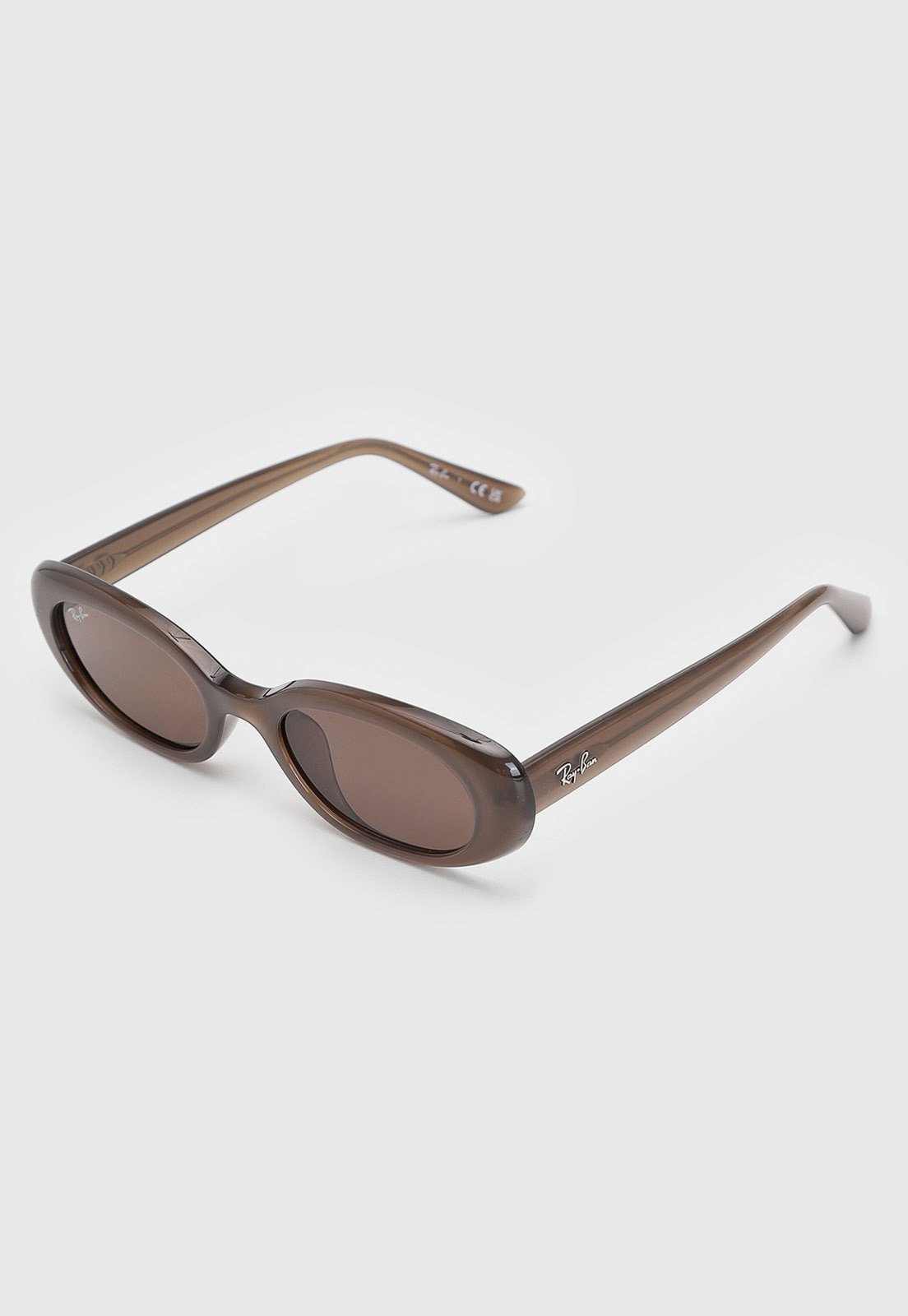 Óculos de Sol Feminino Ray-Ban Oval Marrom Translúcido