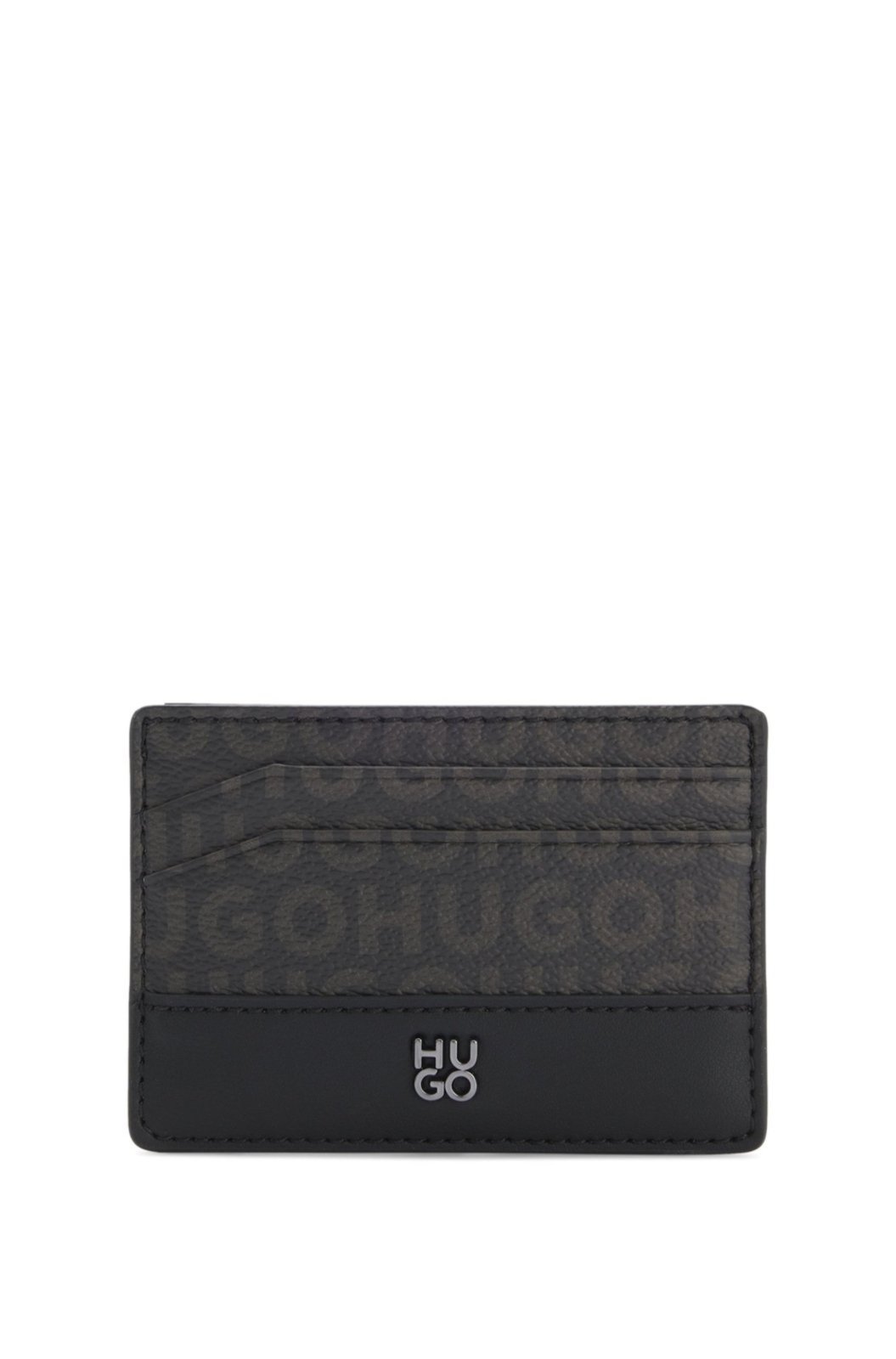 Porta-Cartões Com Estampado De Monograma E Logo Metálico